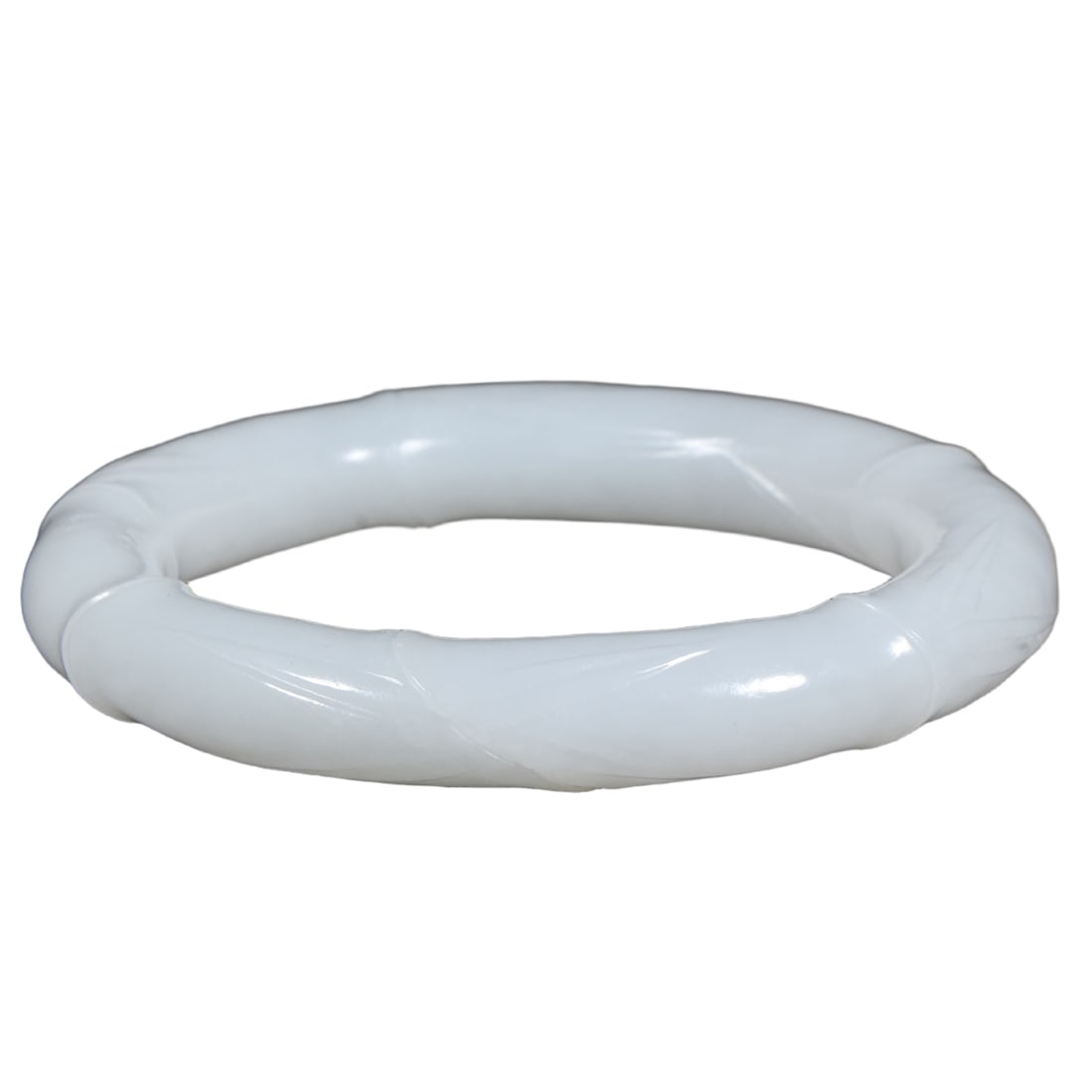 Hetian Jade White Jade Bracelet with Bamboo Pattern (1 of 10)