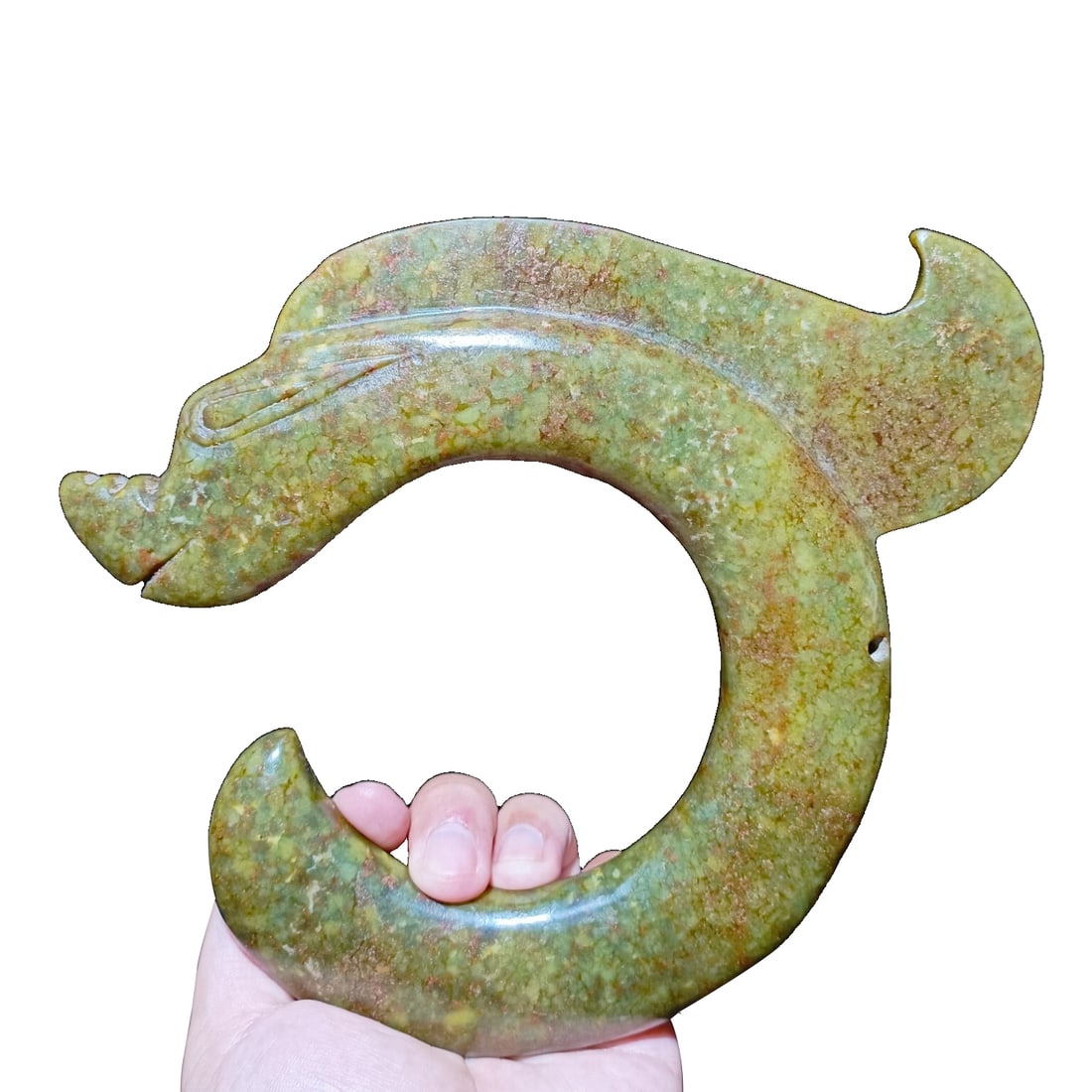 Old Collection of River Polished Jade Pig-dragon (1 of 8)