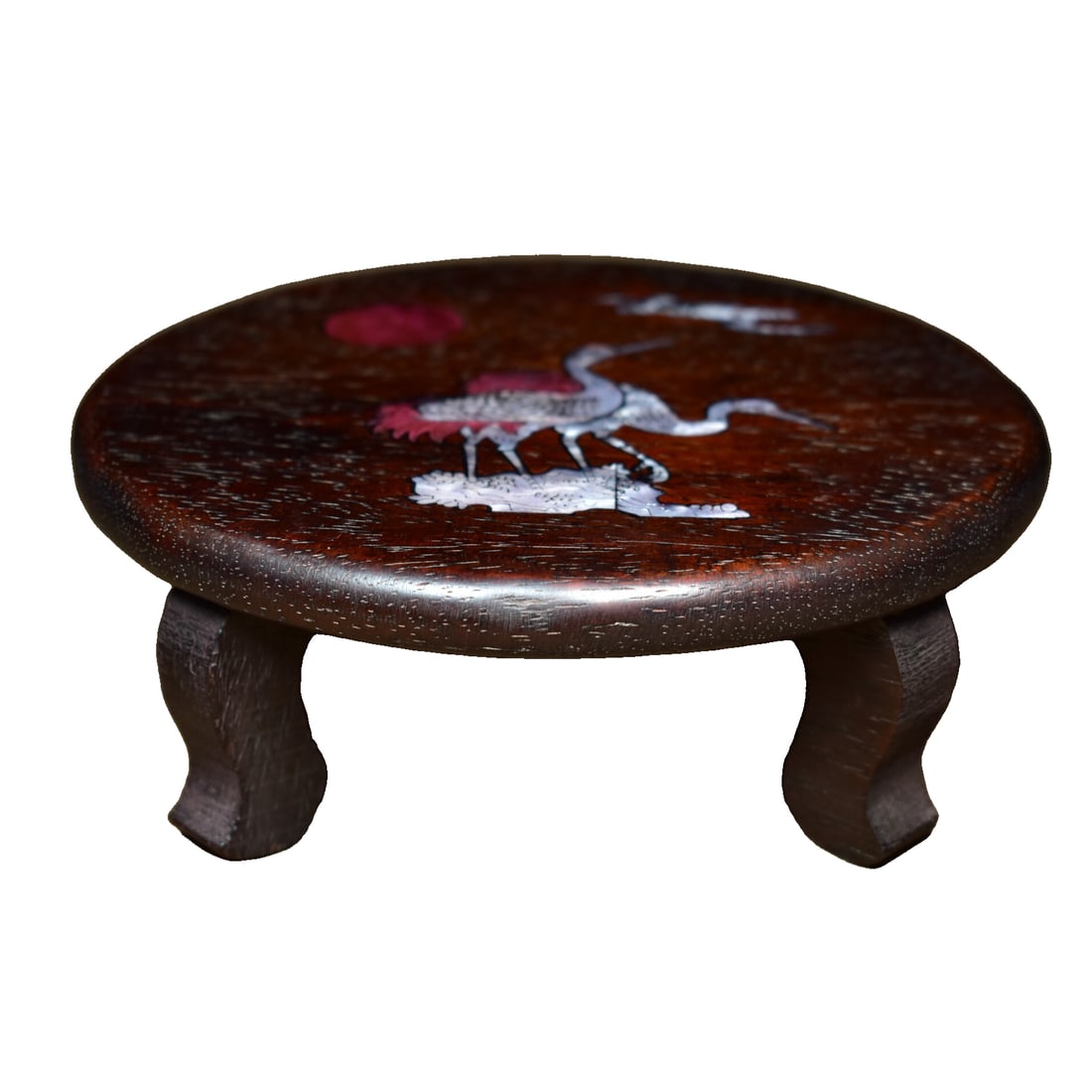 Ebony with Mother-of-Pearl Inlaid Round Base (1 of 10)