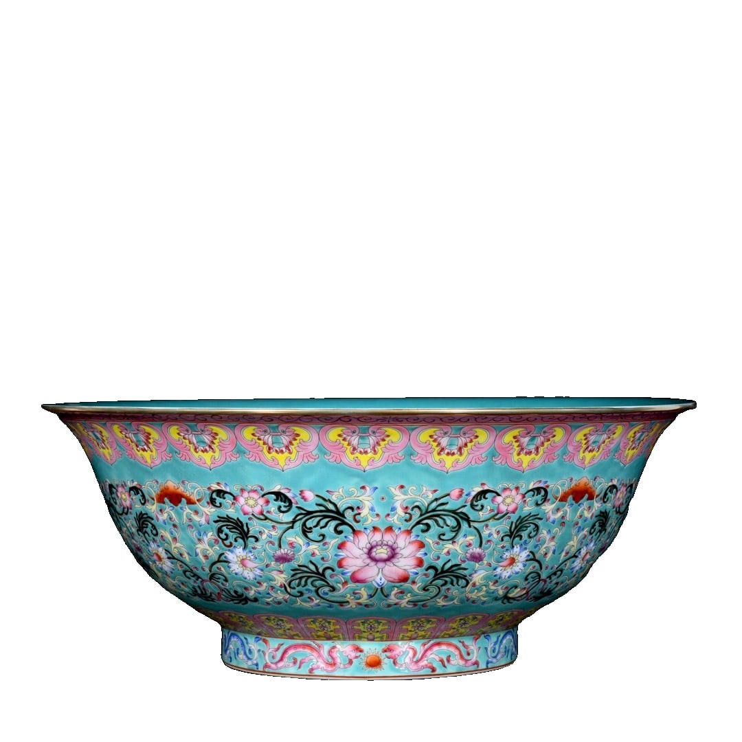 Qing Yongzheng Famille Rose Floral Bowl (1 of 10)