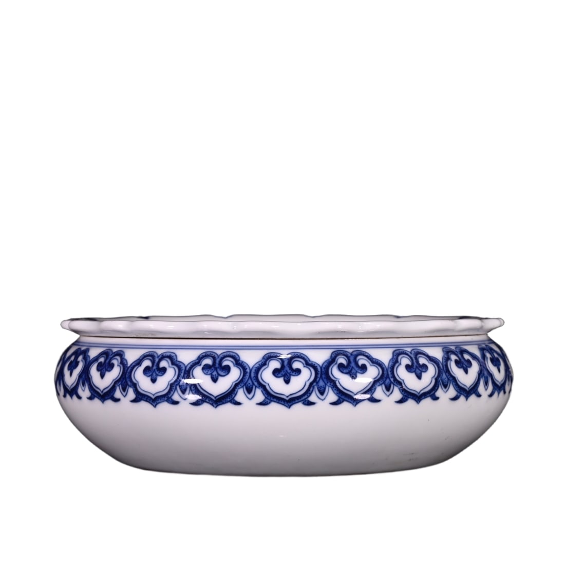 Qing Yongzheng Blue and White Floral Pattern Pot Stand (1 of 10)
