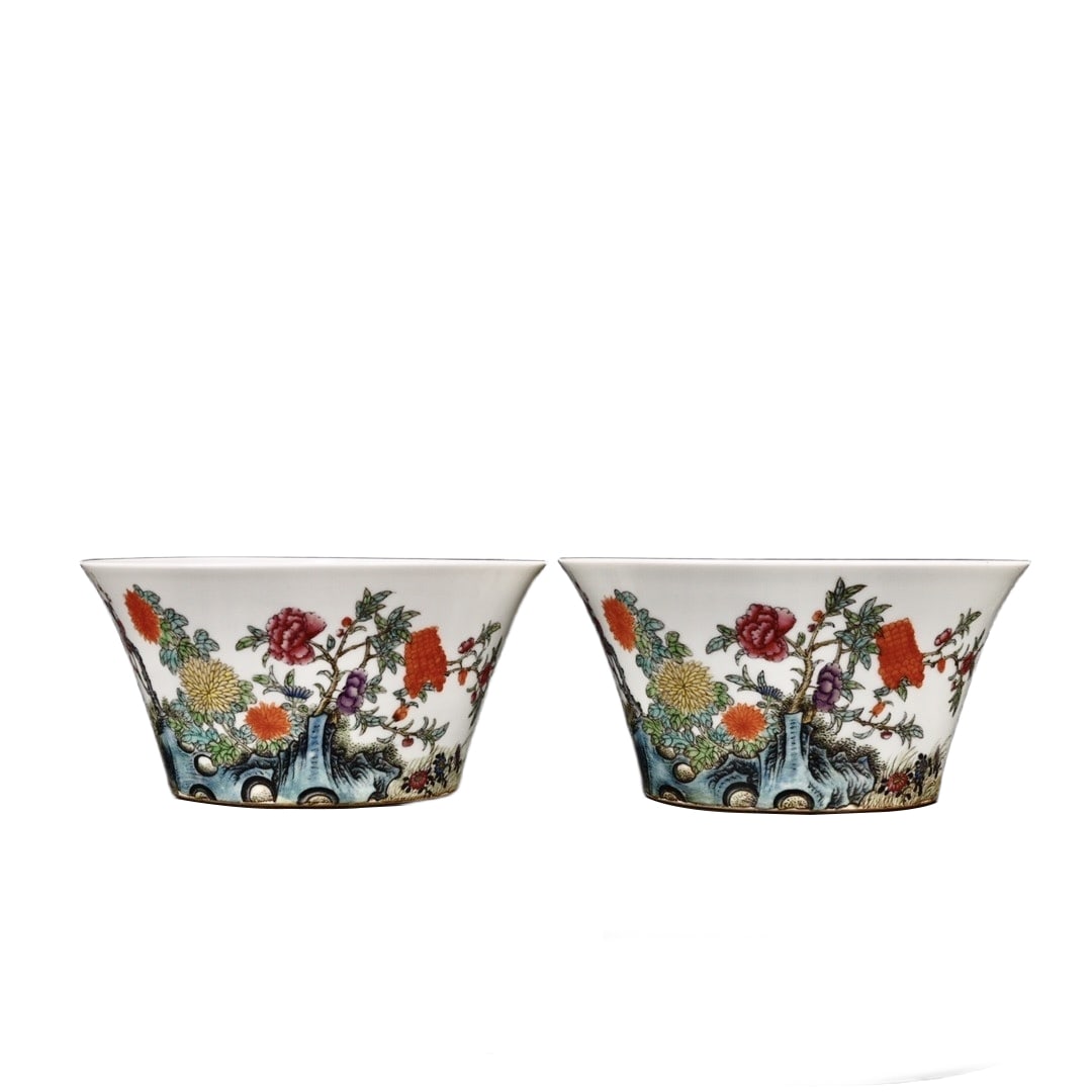 Qing Xuanto Powder Color Flower Pattern Doupan Bowl (1 of 10)