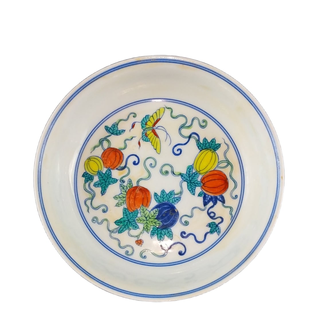 Ming Dynasty Chenghua Doucai Hand-Painted Fruitful Plate (1 of 10)