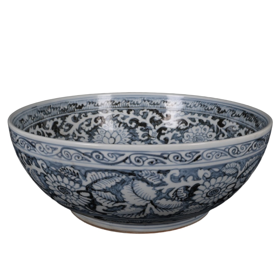 Blue and White Floral Pattern Large Bowl (1 of 10)