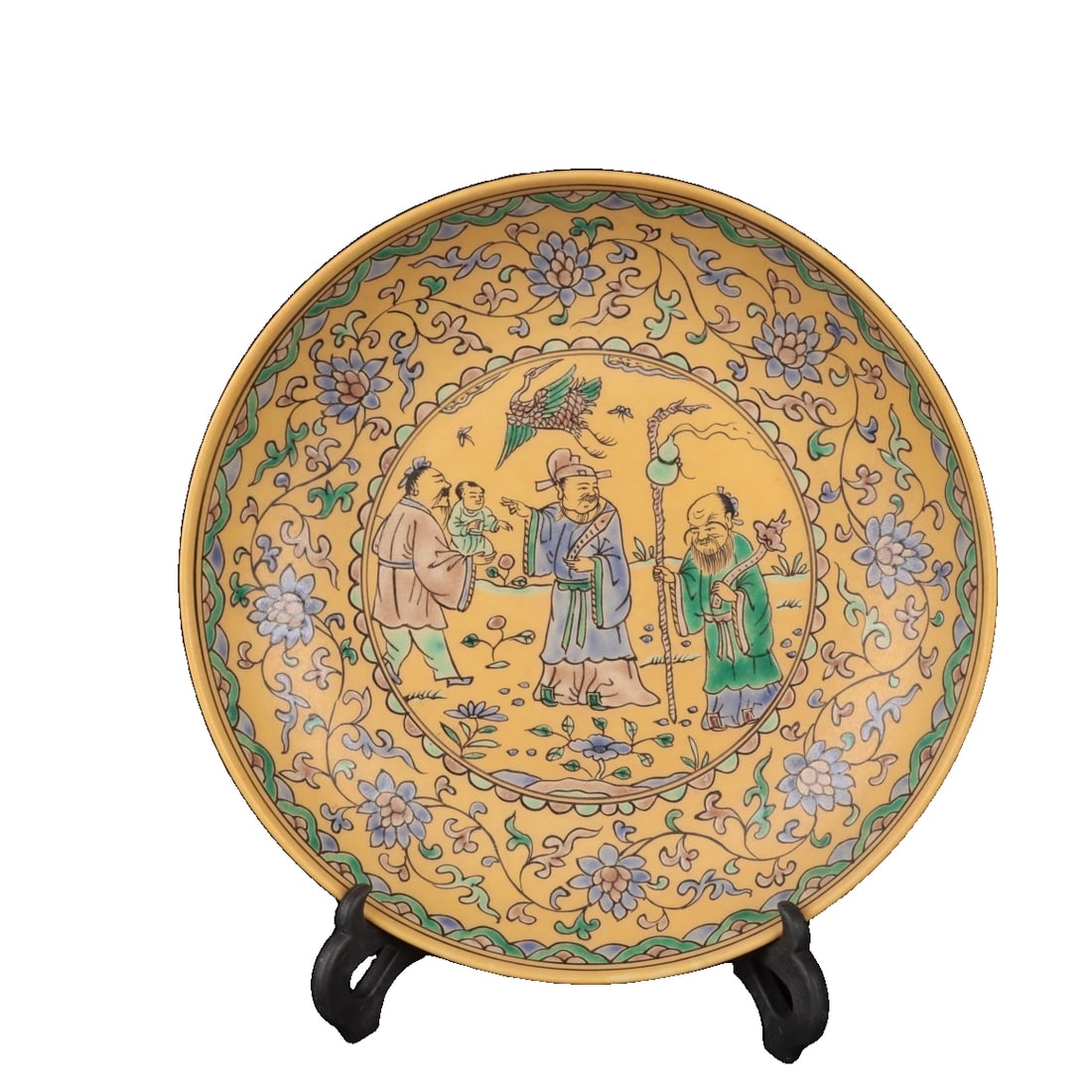 Ming Dynasty Chenghua Gold-ground Multi-colored Story Plate (1 of 10)