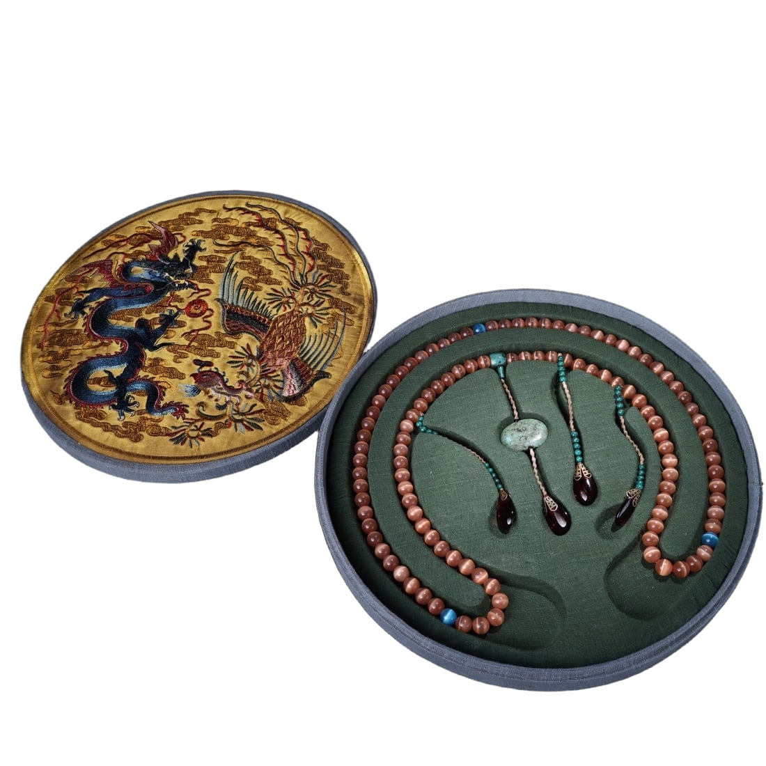 Rare and Precious Cat's Eye Bead Necklace (1 of 10)