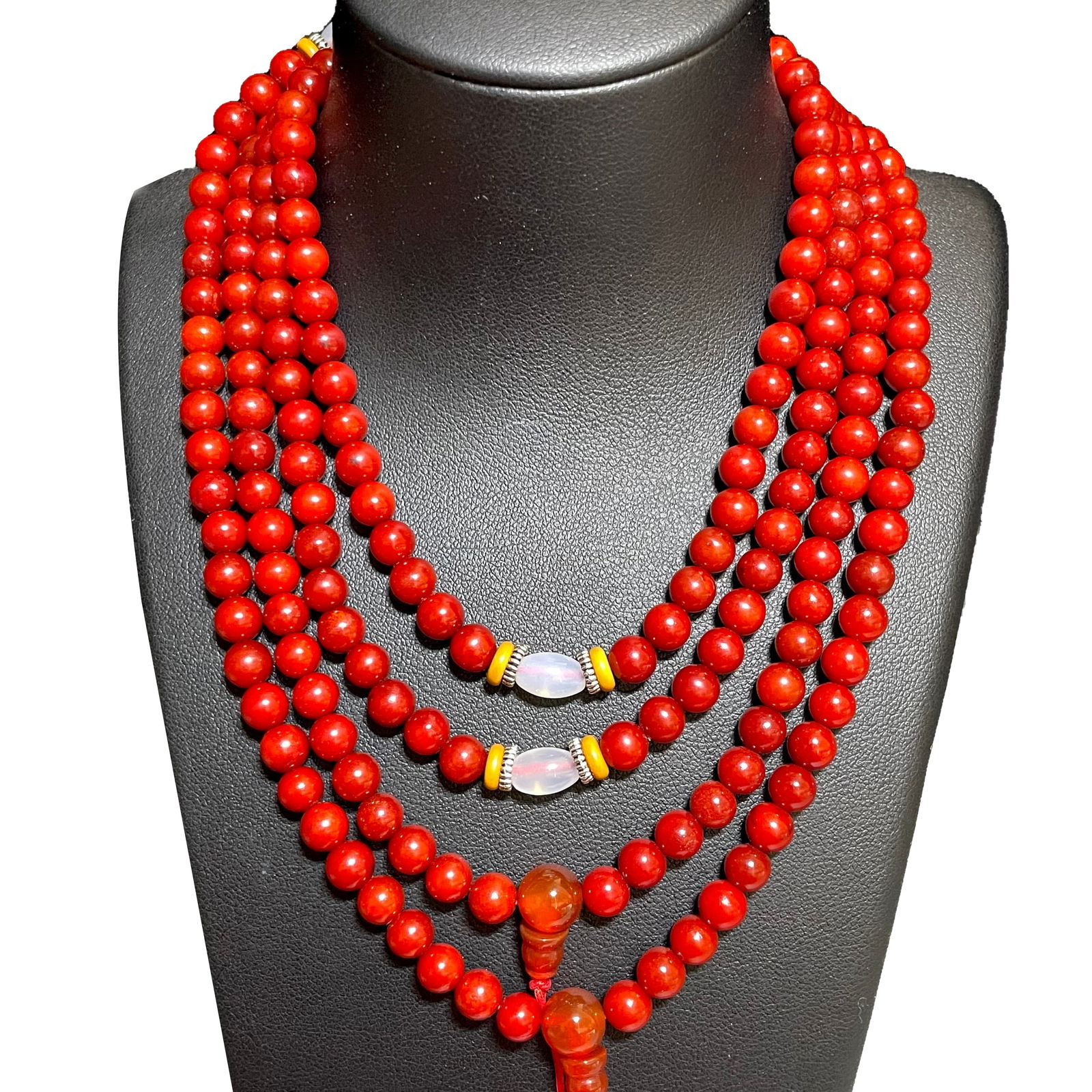 Hetian Jade Red Jade 108 Bead Necklace (1 of 8)