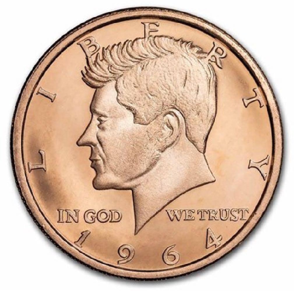 APMEX sold out of 1964 Kennedy copper coins, 1 ounce (1 of 2)