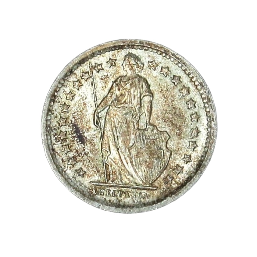 1966 1/2 Swiss Franc Silver Coin (1 of 3)