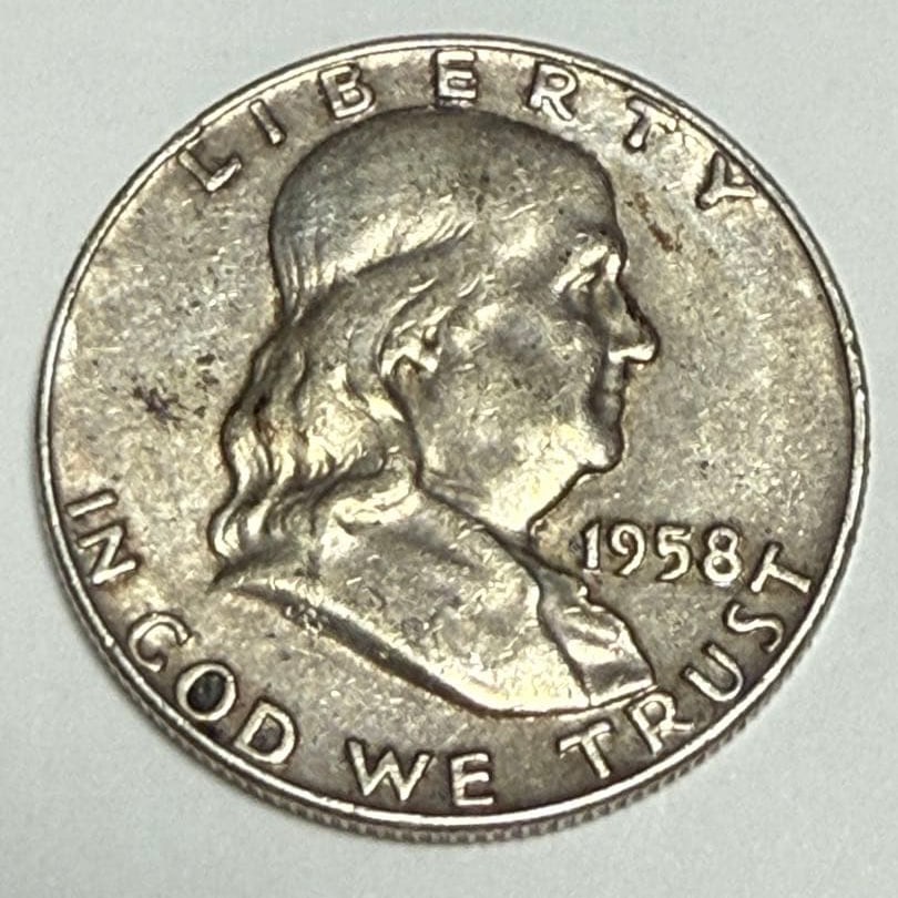 1958 Franklin half dollar (1 of 2)