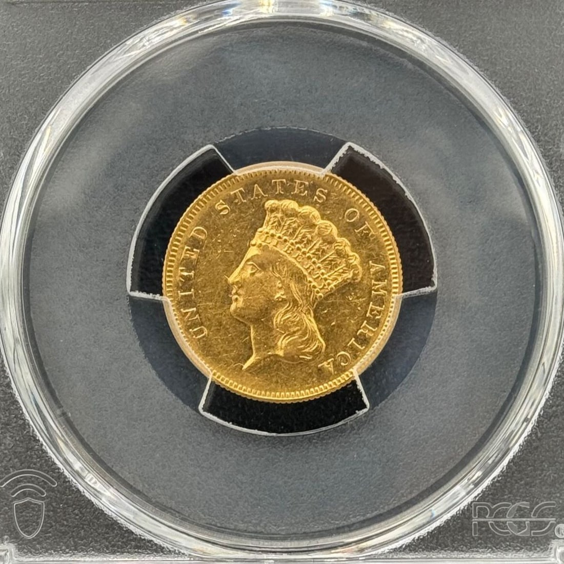 1869 Philadelphia $3 Gold Coin, Indian Princess Head, PCGS Graded AU, High Grade, Extremely Low: 1869 Philadelphia mint $3 gold coin, Indian Princess head, PCGS graded AU, high grade, extremely low mintage Freight: 1.International Shipping: Foreign shipping costs are determined by the destination