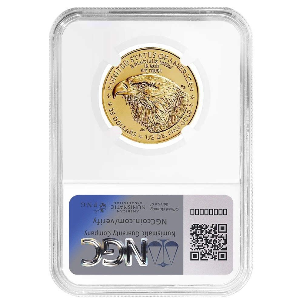 2024 Edition 1/2 oz American Gold Eagle $25 NGC MS70 FDI Black Label (1 of 2)