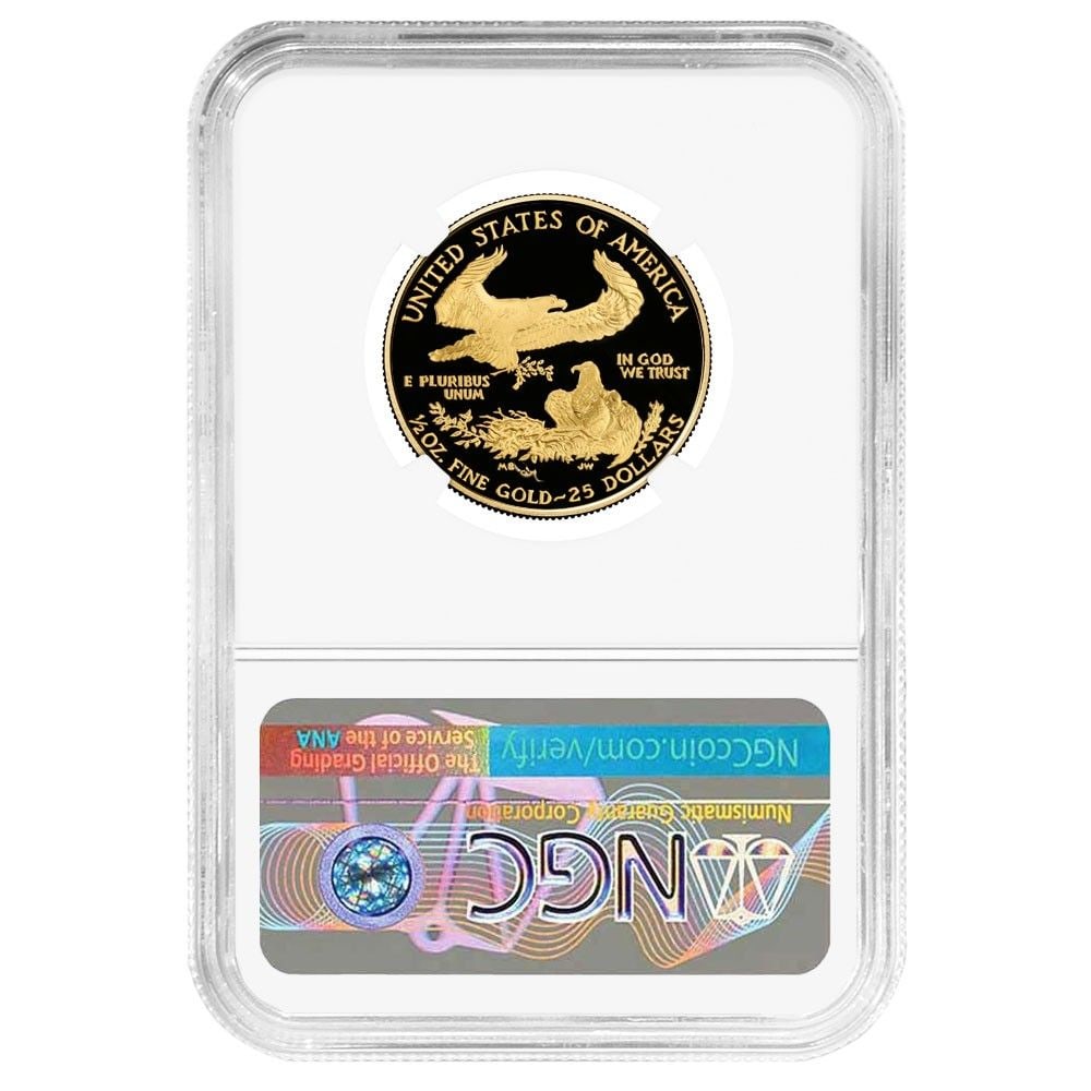 2008-W Proof American Eagle 1/2 oz Gold $25 NGC PF70UC Brown Label (1 of 2)