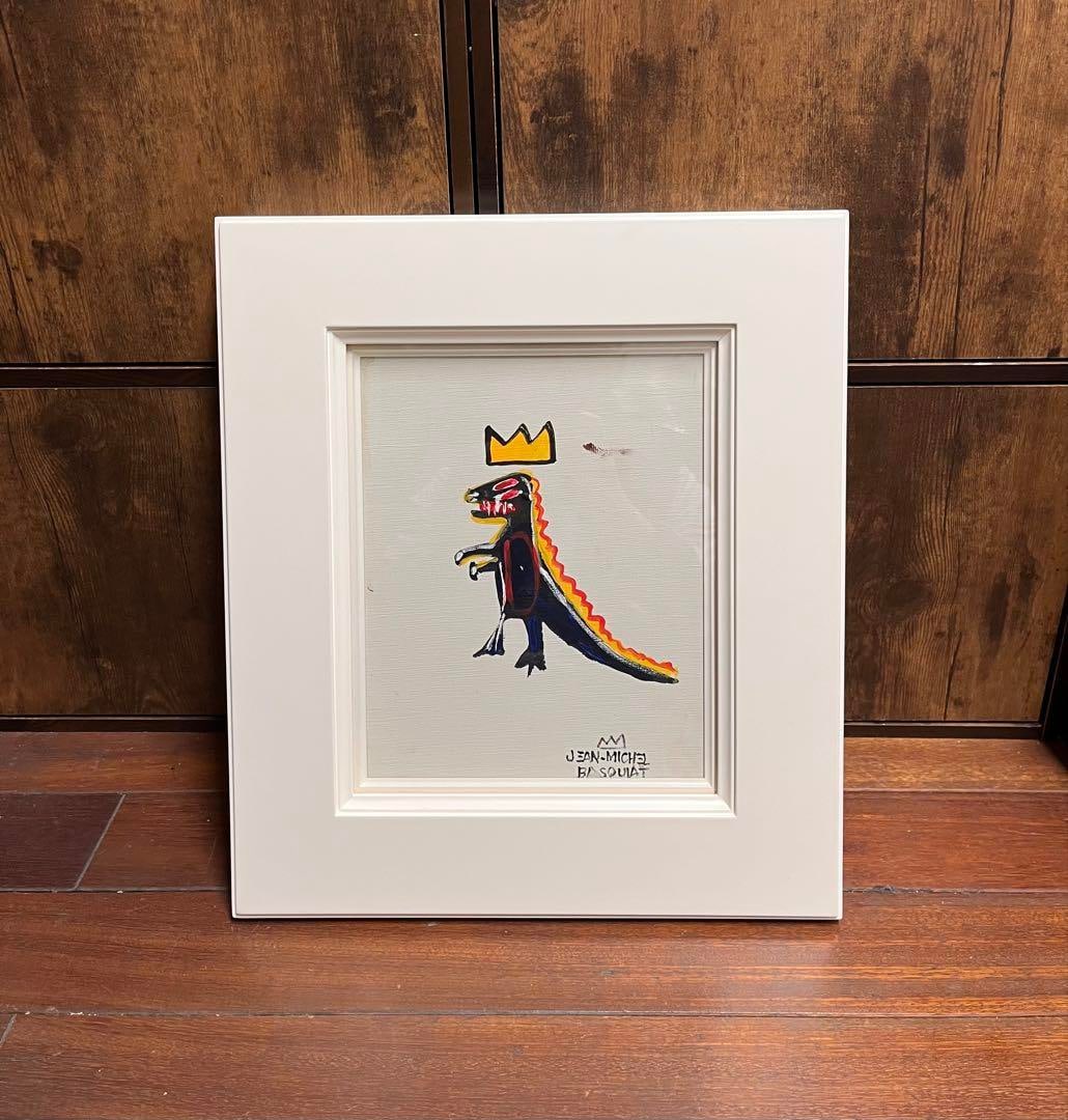 Jean-Michel Basquiat, oil painting, hand-painted, rare, artist's signature. (1 of 3)