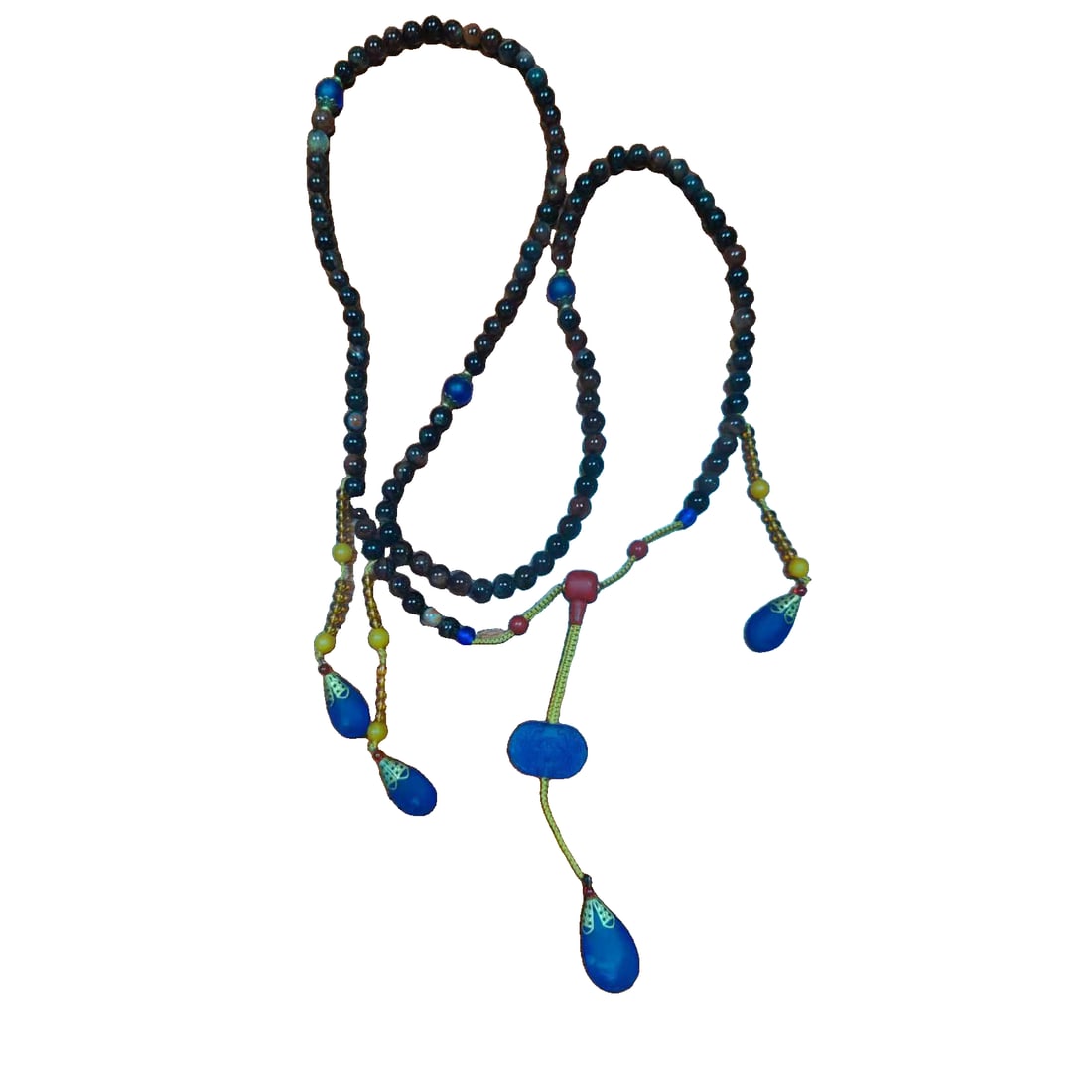 Qing Dynasty Marble Agate Imperial Beads: A Qing Dynasty marble agate court bead, 1.6 cm in diameter, well preserved Freight: 1.International Shipping: Foreign shipping costs are determined by the destination. 2.Photos, descriptions and valua