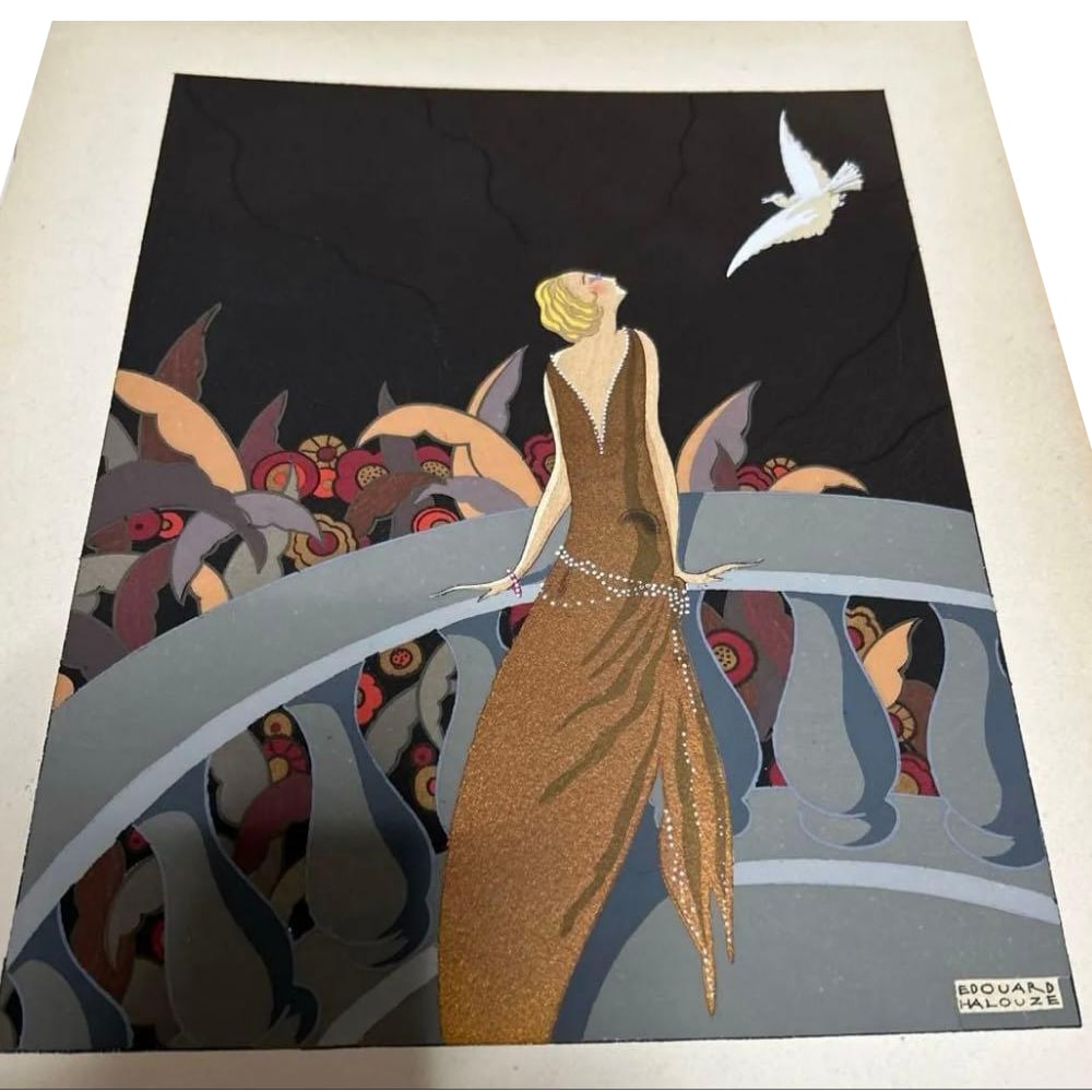 The authentic work "The Messenger" by the French painter Edouard Aulitz.: This is an authentic work by the French painter Édouard Manet, titled "The Messenger".The painting is well-preserved, with no obvious scratches or stains. It measures 19×24.5 centimeters.