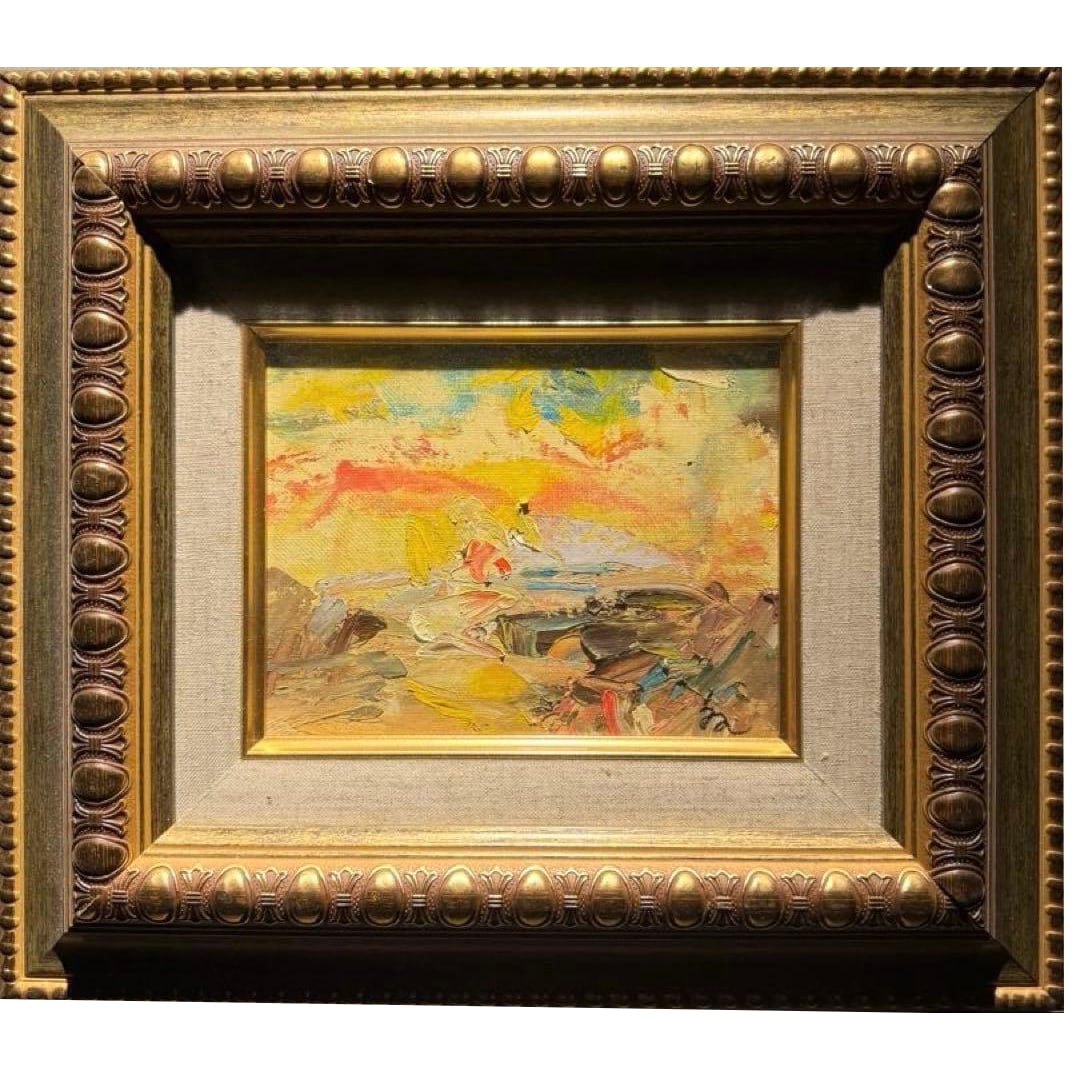 Impressionist painter Motozumi Hiroaki (hand-painted oil painting), with signature (1 of 6)