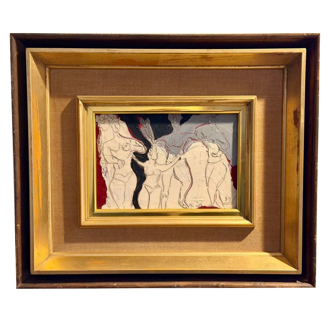 Abstract representation, oil painting, thick impasto technique. (1 of 4)