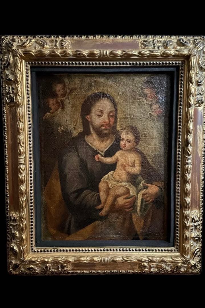 Medieval (17th-18th century) Christian religious painting Virgin Mary Bible oil painting icon - 2