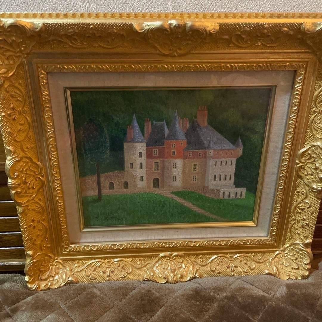 Castle, Gao Guangsheng's hand-painted oil painting, landscape painting, artwork, interior: Castle, a hand-painted oil painting by Koshosho Shirou, landscape painting, artwork, interior decorative painting Dimensions: approximately 27.3 x 22 cm, F3 size Frame dimensions: approximately 45x40x