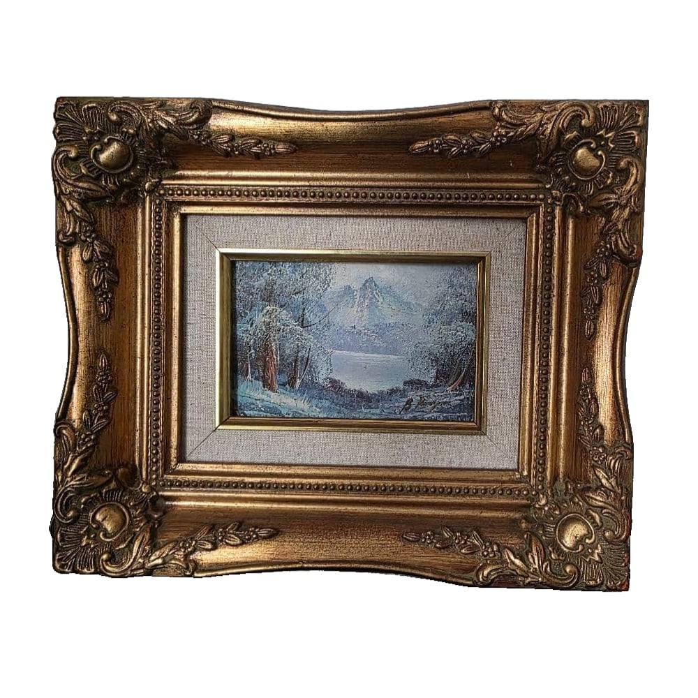 Antique oil painting, landscape painting (1 of 5)
