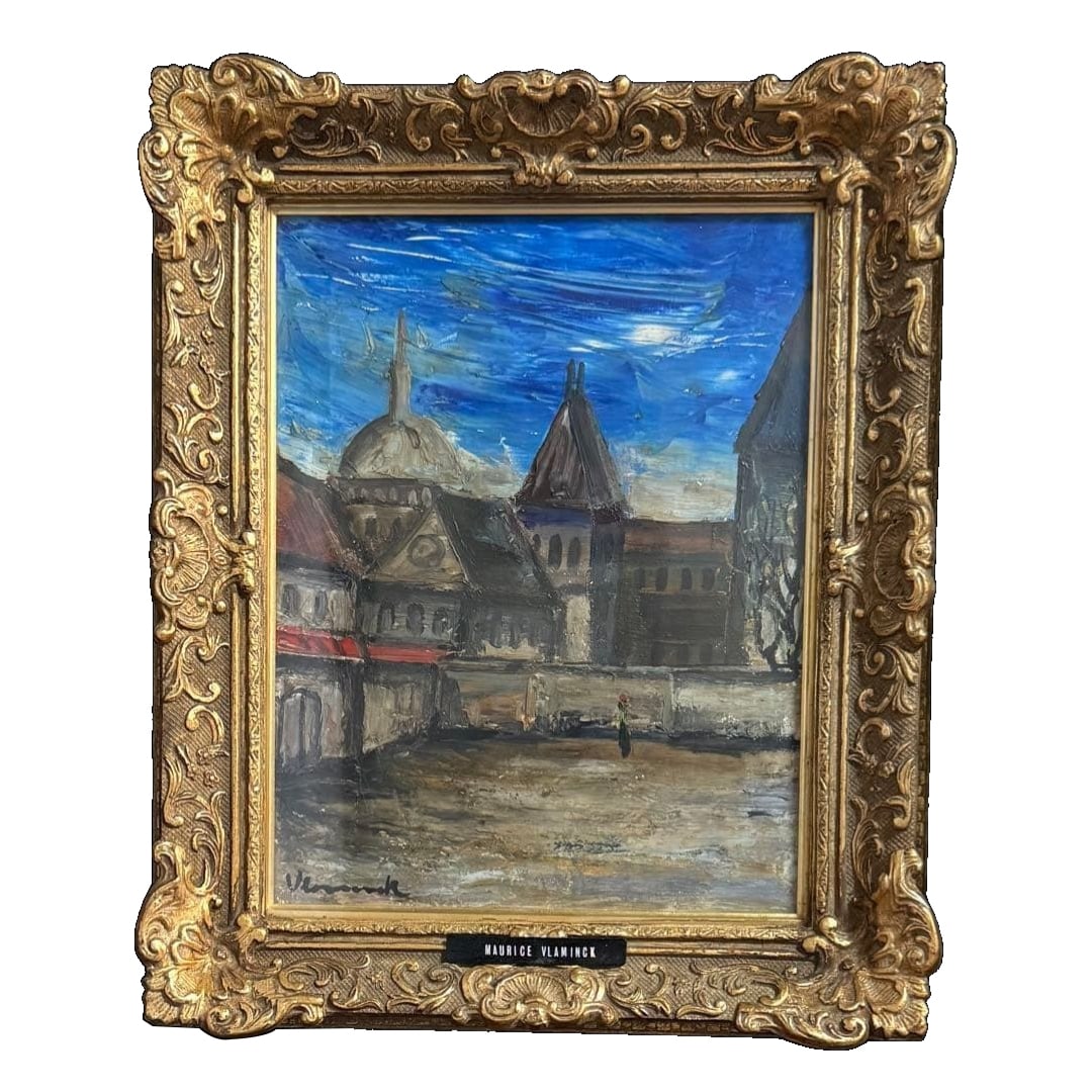 Maurice de Vlaminck, "Village Church" oil painting (1 of 13)
