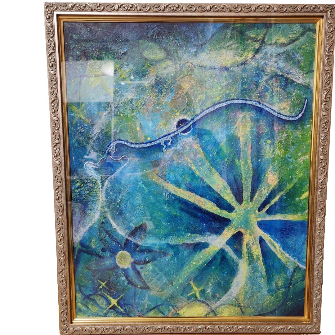 Oil painting F15 Sky Abstract painting Earth Ancestors Spiritual World (1 of 4)