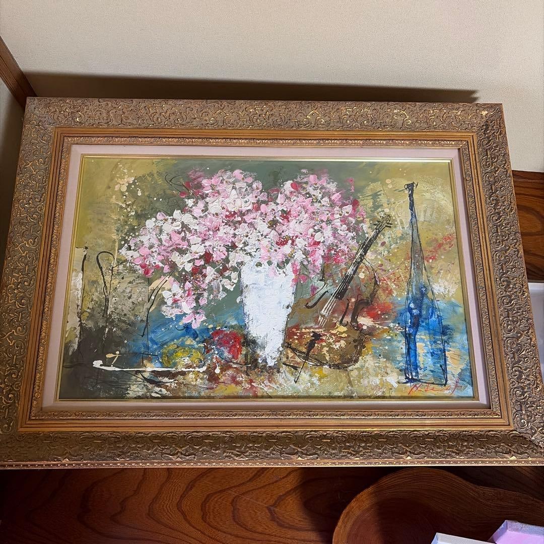 Ikeda Hideo still life painting, size 6W (with certificate).: Ikeda Hideo still life painting, with certificate, size 6W.