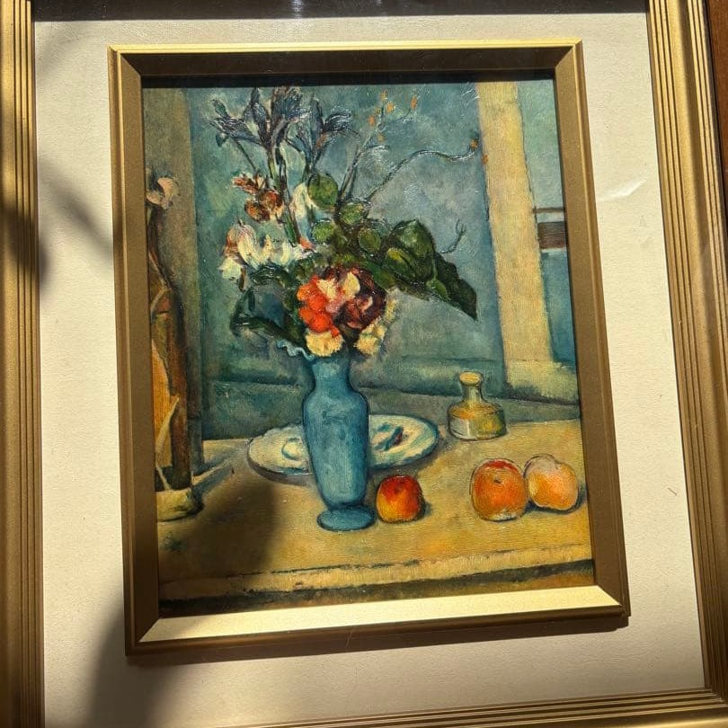 Still Life with Flowers in a Vase by Paul Cézanne: Paul Cezanne's painting of flowers in a vase dimensions: approximately 30 cm x 40 cm.