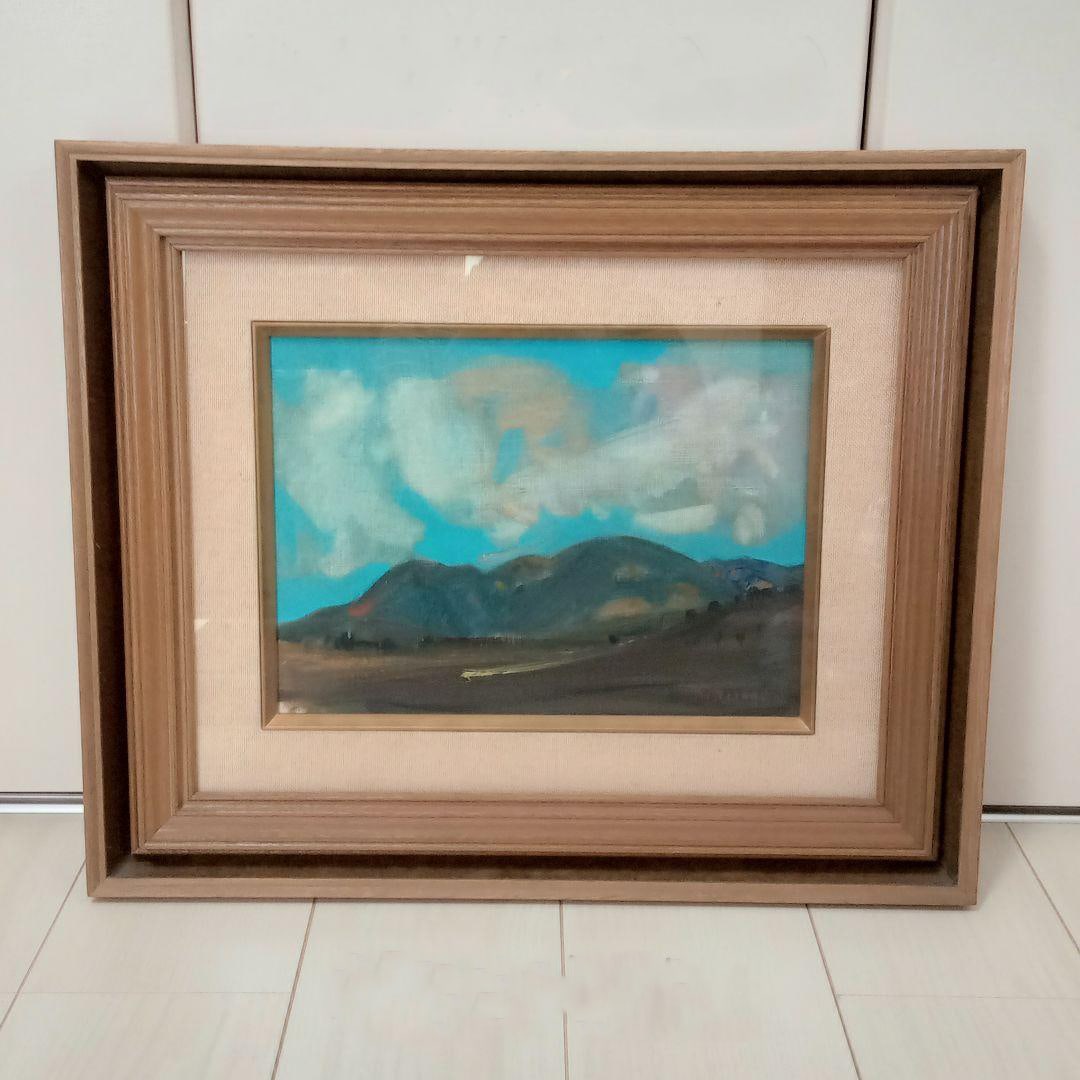 Kaoru Miyagi – Rising Clouds: This is a landscape painting by Kaoru Miyagi (Kokuga-kai), size 4.