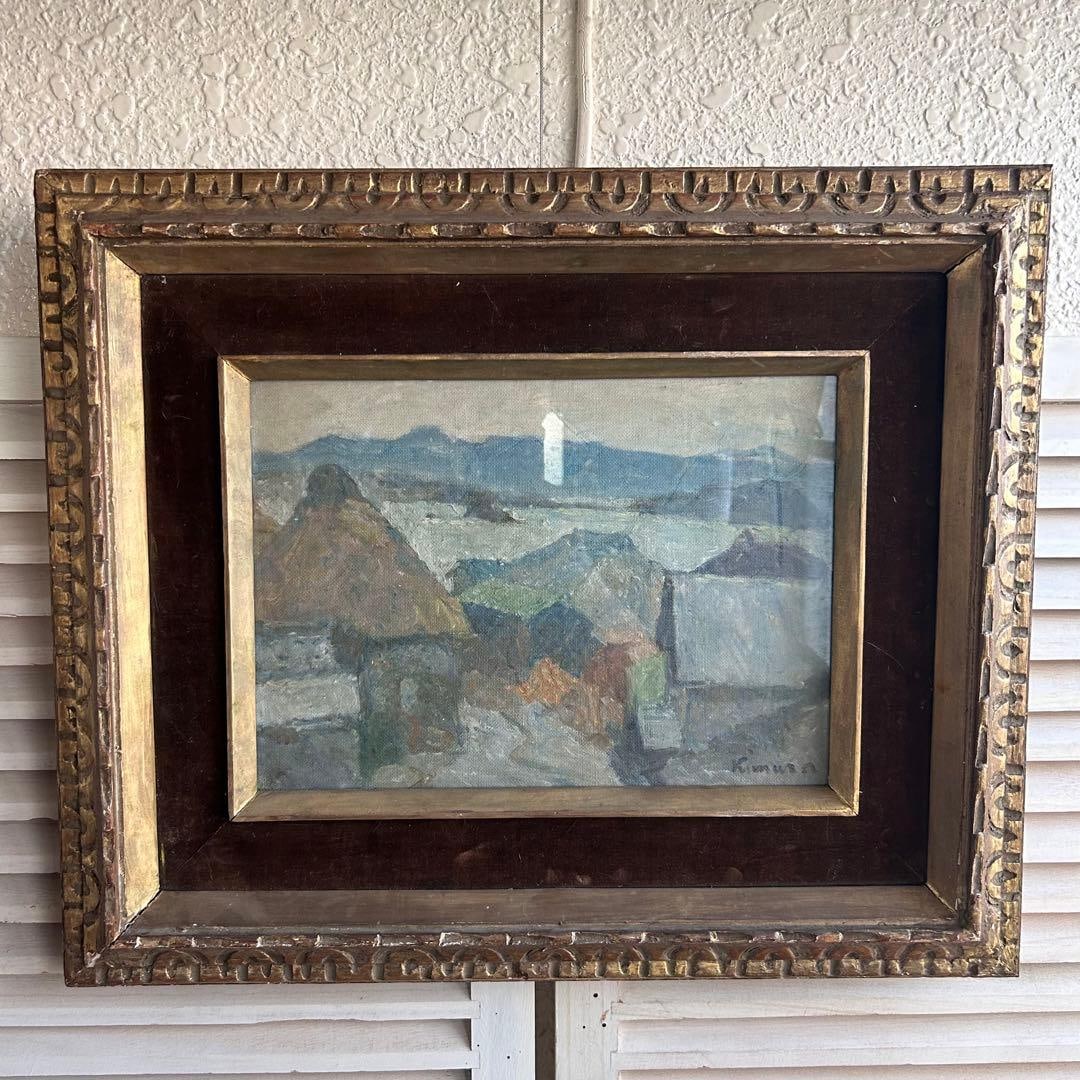 The oil painting work "Scenery of Taifu Village, Wai Fang Peninsula" by the painter Tatsuhiko: This is a work by Tatsuhiko Kimura, depicting the scenery of the former Taifu Village (now Taifu Town, Awa District, Chiba Prefecture). The artwork showcases the tranquil and peaceful atmosphere of th