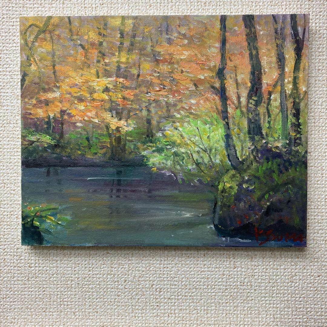 Oil painting, F3 size, "Autumn in Jinzhou, Aoyunze" (beautiful autumn), unframed.: Oil painting F3 size Oirase, Jinzhou (Beautiful Autumn) without frame. It depicts the scenery of the four seasons in the Oirase Gorge. Hope you can personally experience its greatness. Author: Kenji S