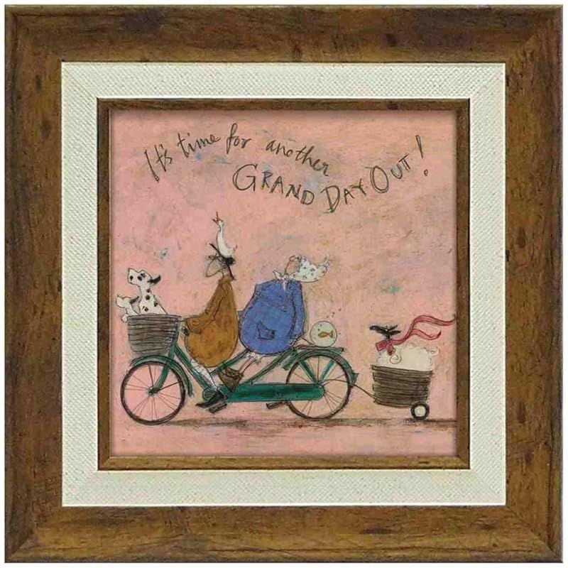 YouPower Sam Toft Gel Coated Art Frame, Small, "A Good Day": YouPower Sam Toft Gel Coated Art Frame, Small, "A Good Day" Dimensions: Width 23.5 cm x Height 23.5 cm x Thickness 1.8 cmWeight: Approximately 0.4 kg