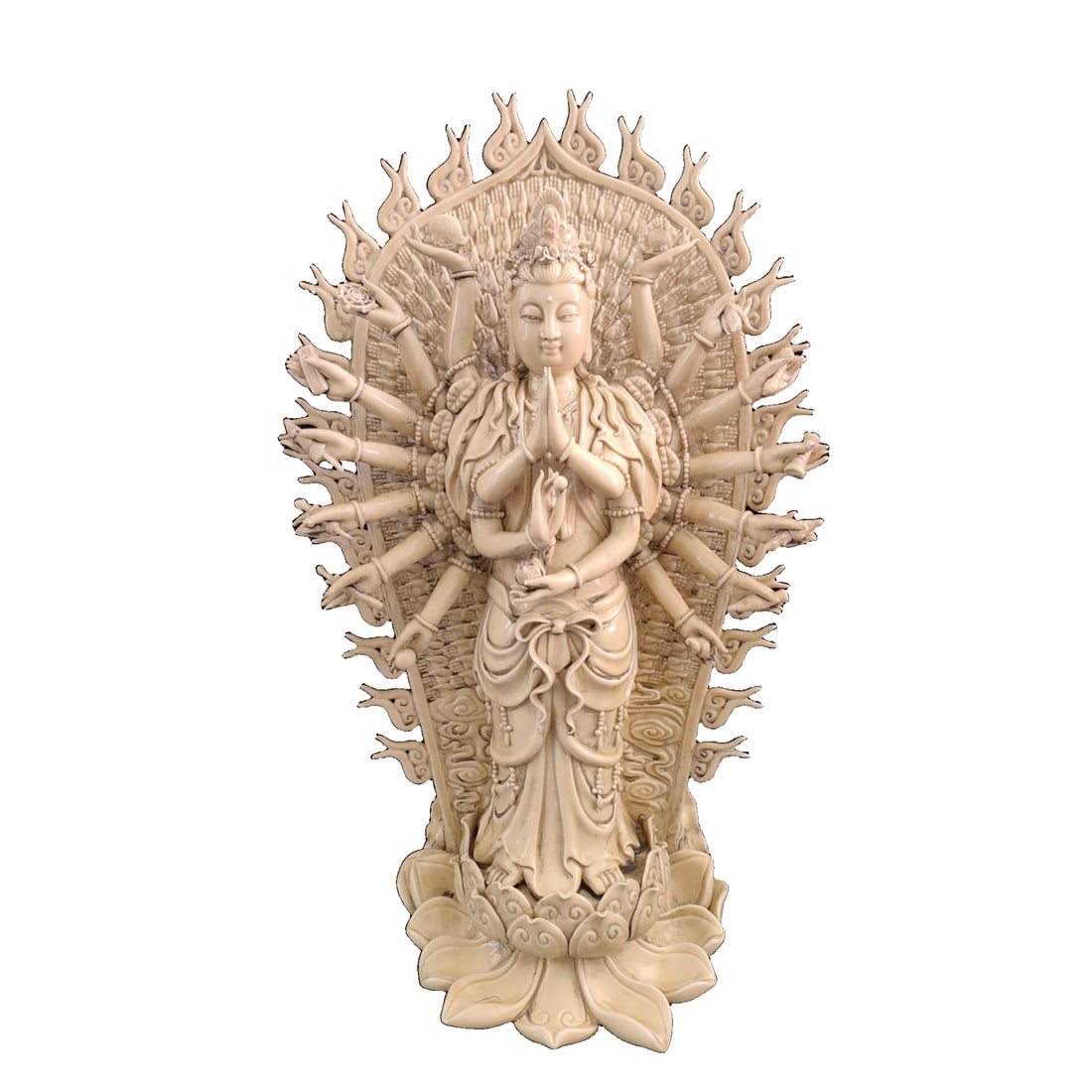 Ming Dynasty Dehua Kiln White Porcelain Thousand-Armed Guanyin (1 of 10)
