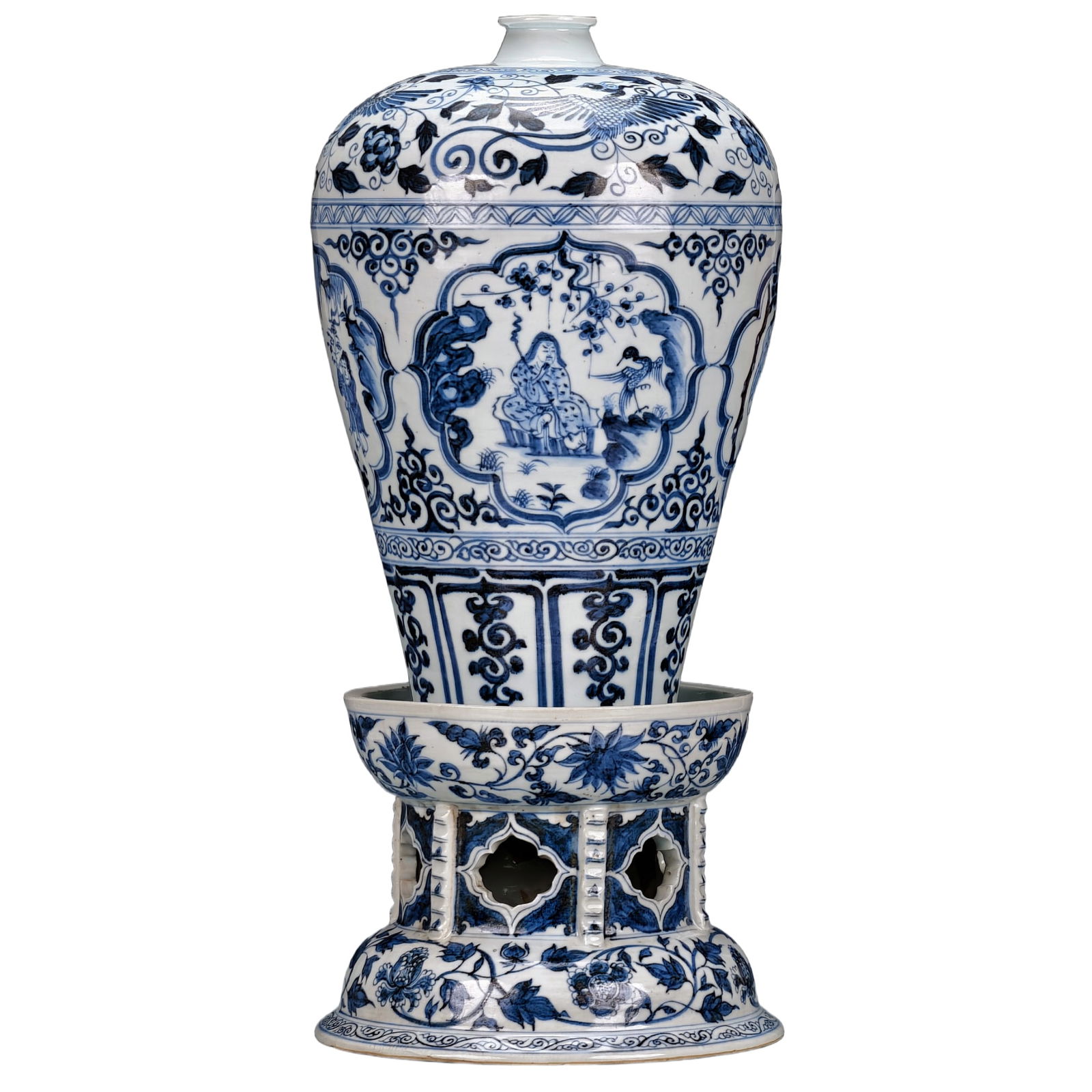 Ming Dynasty Yongxuan Blue and White Four Loves Meiping (1 of 10)
