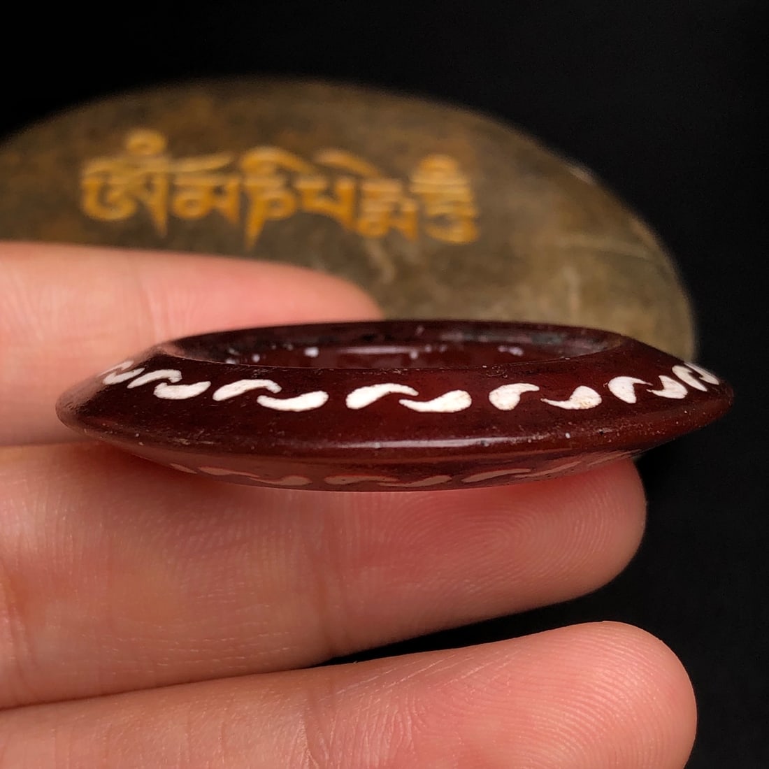 Old Agate Peace Ring - 5