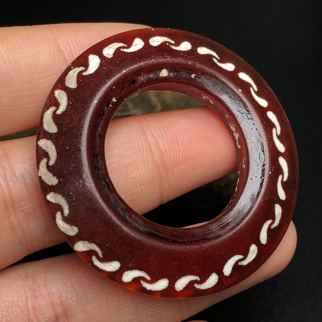 Old Agate Peace Ring - 6