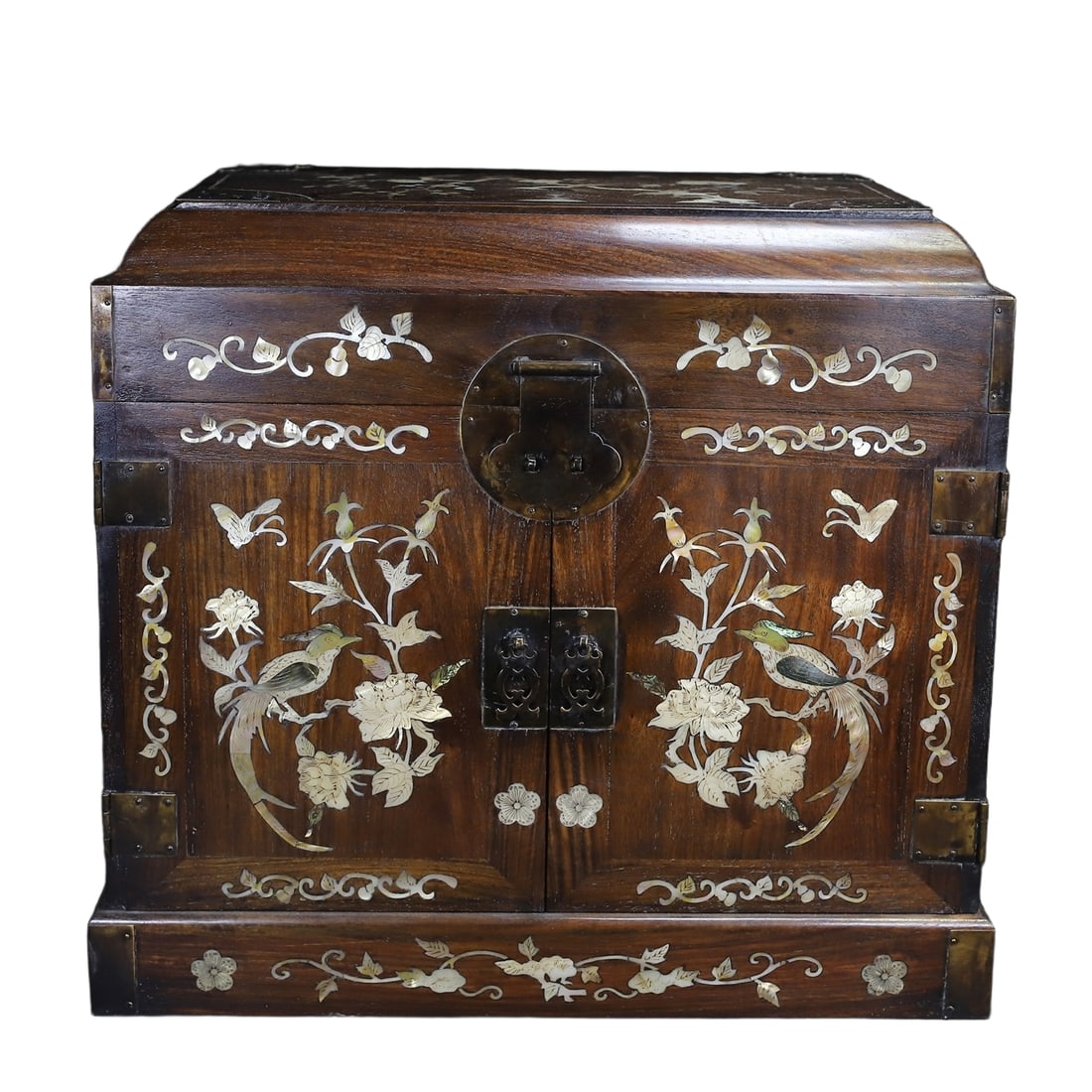 Rosewood inlaid with shell large official box, treasure box, storage box. (1 of 11)