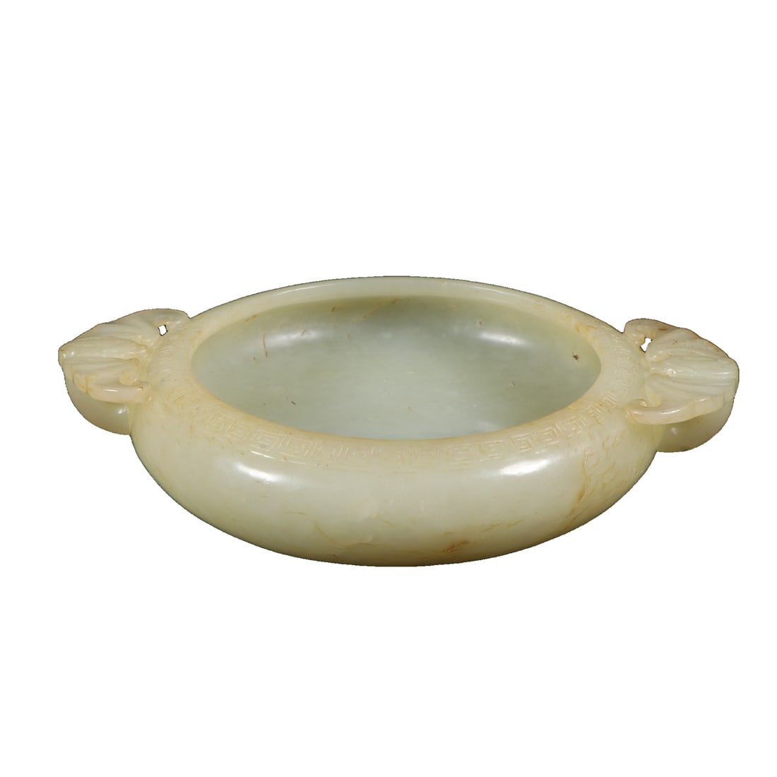 Qing, Hetian jade double bat pattern water wash. (1 of 10)
