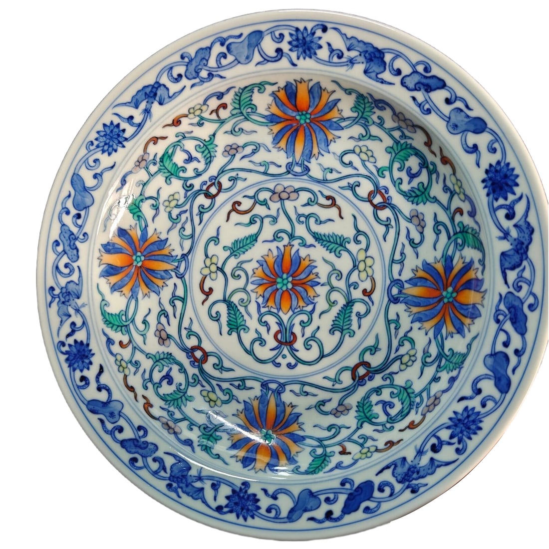 Daqing Yongzheng year Doucai large plate (1 of 10)