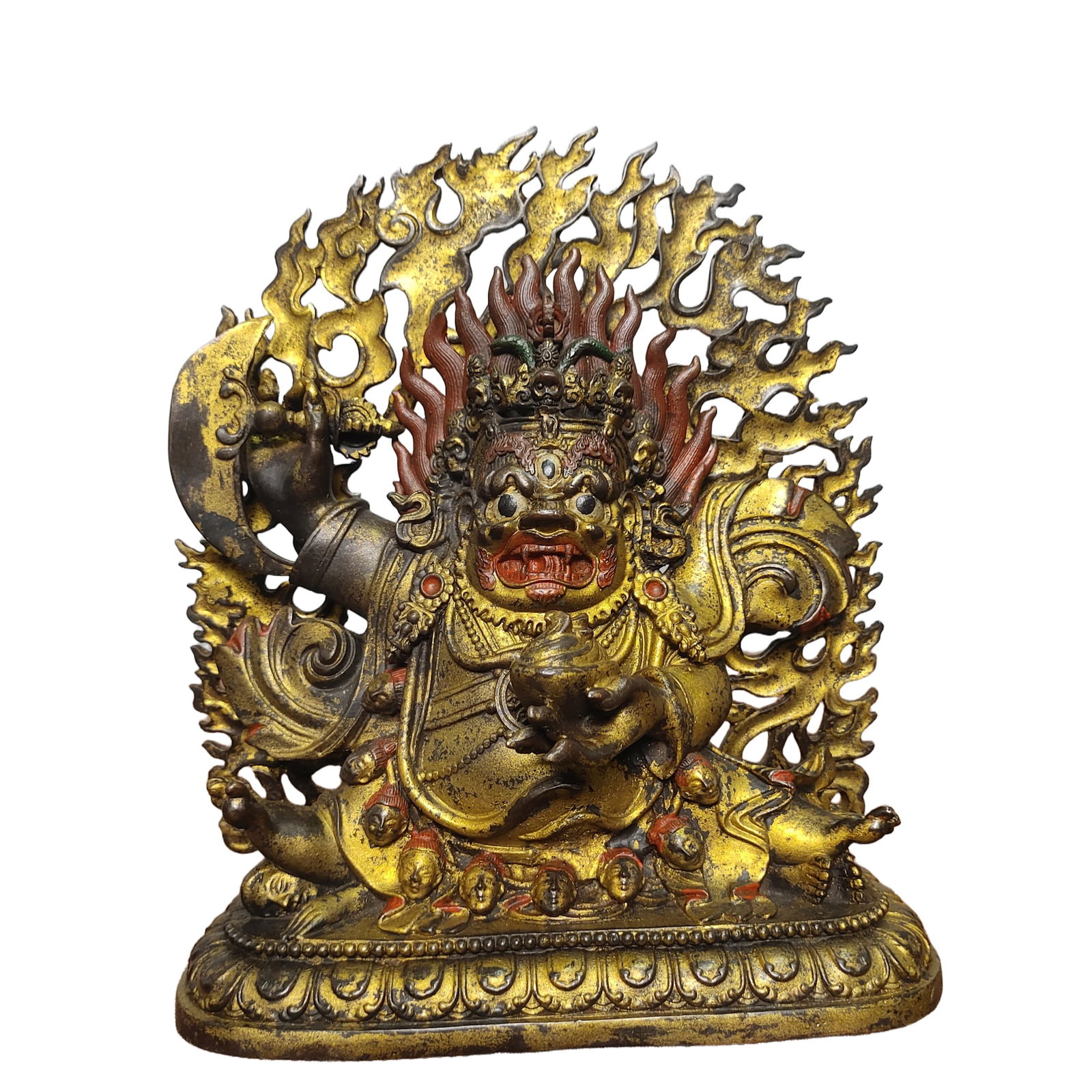 Copper Da Wei De Wealth God Buddha Statue Sculpture (1 of 10)