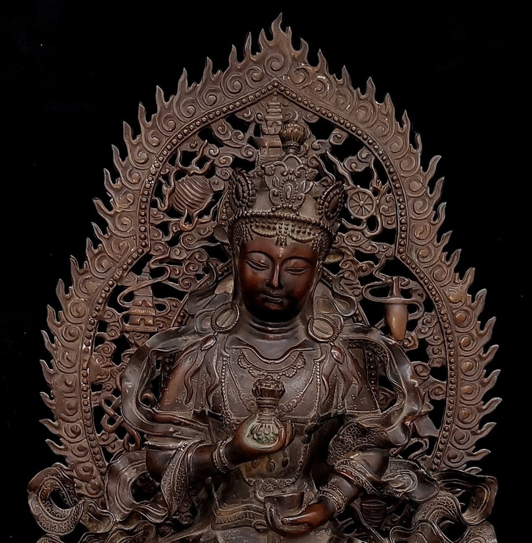 Copper Buddha statue - 3