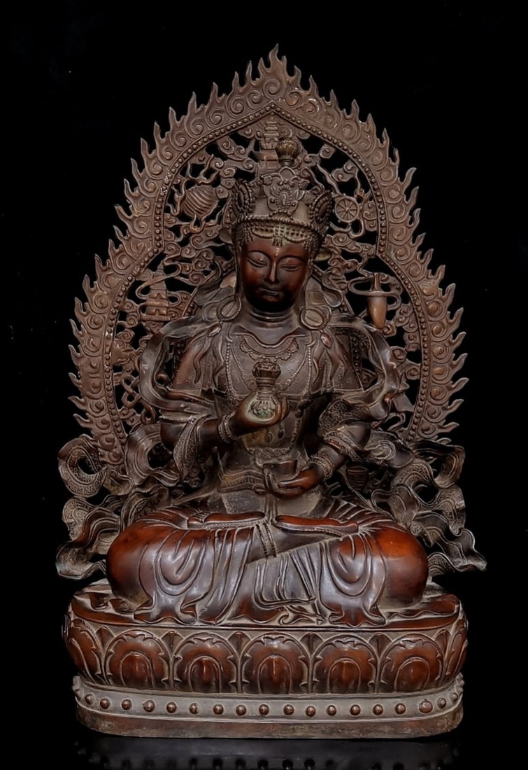 Copper Buddha statue - 9