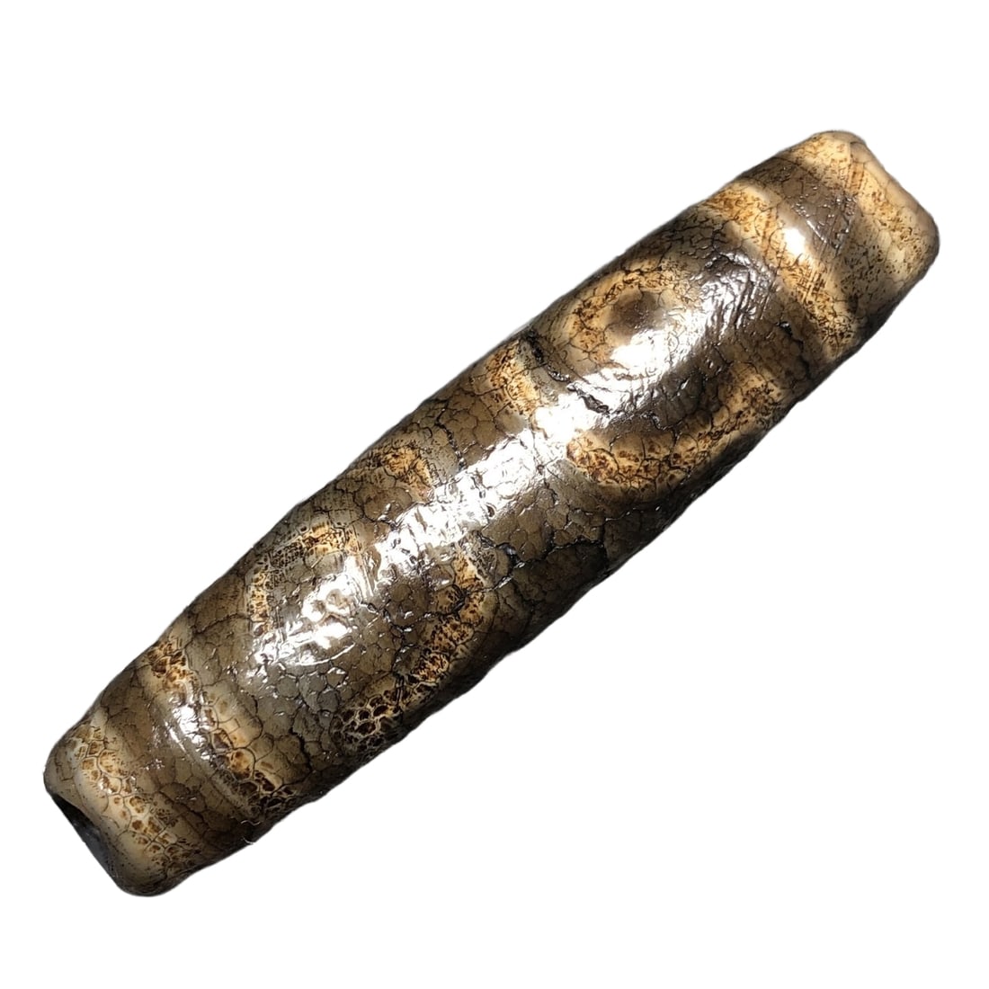 Natural agate three-eyed celestial bead pendant (1 of 10)