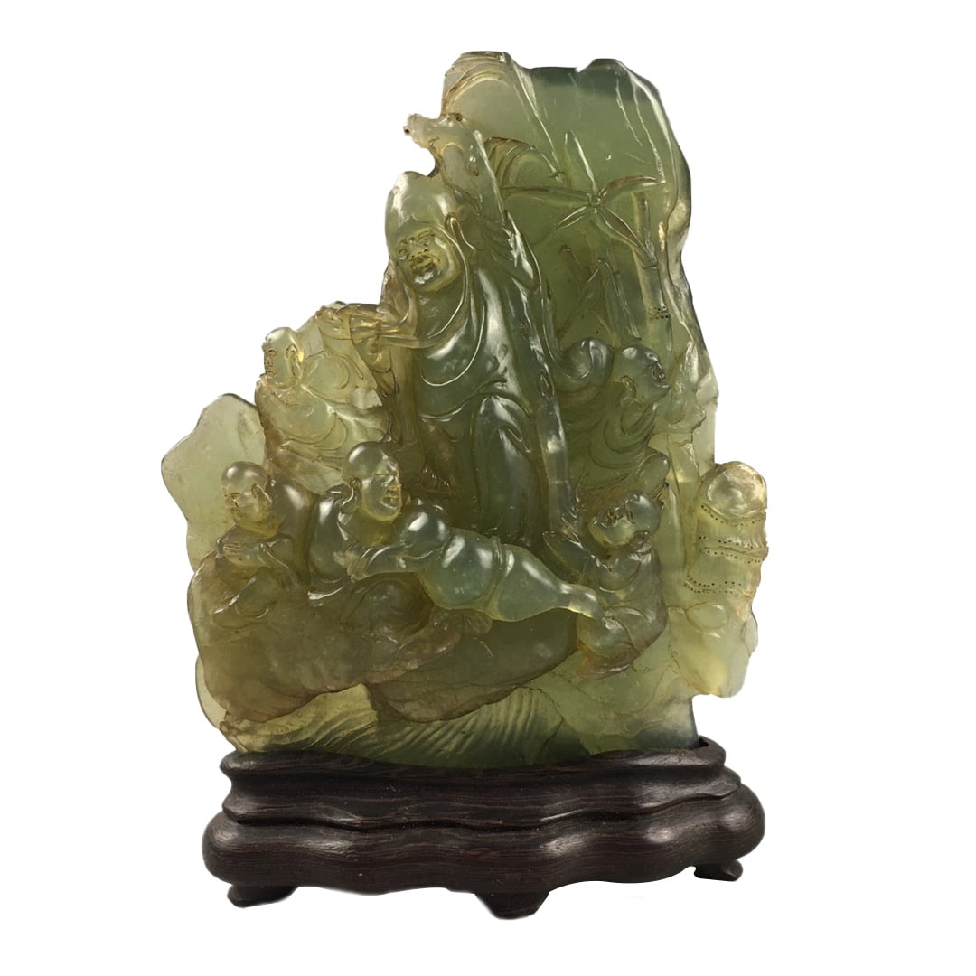 Exquisite carved Shoushan stone ornament (1 of 10)