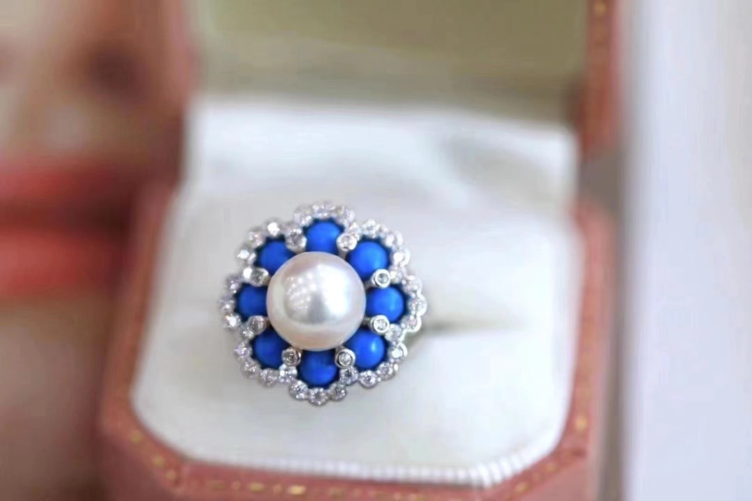 S925 sterling silver natural pearl ring: S925 sterling silver pearl ringPearl diameter 9-10mm, nearly flawless perfect round shape.