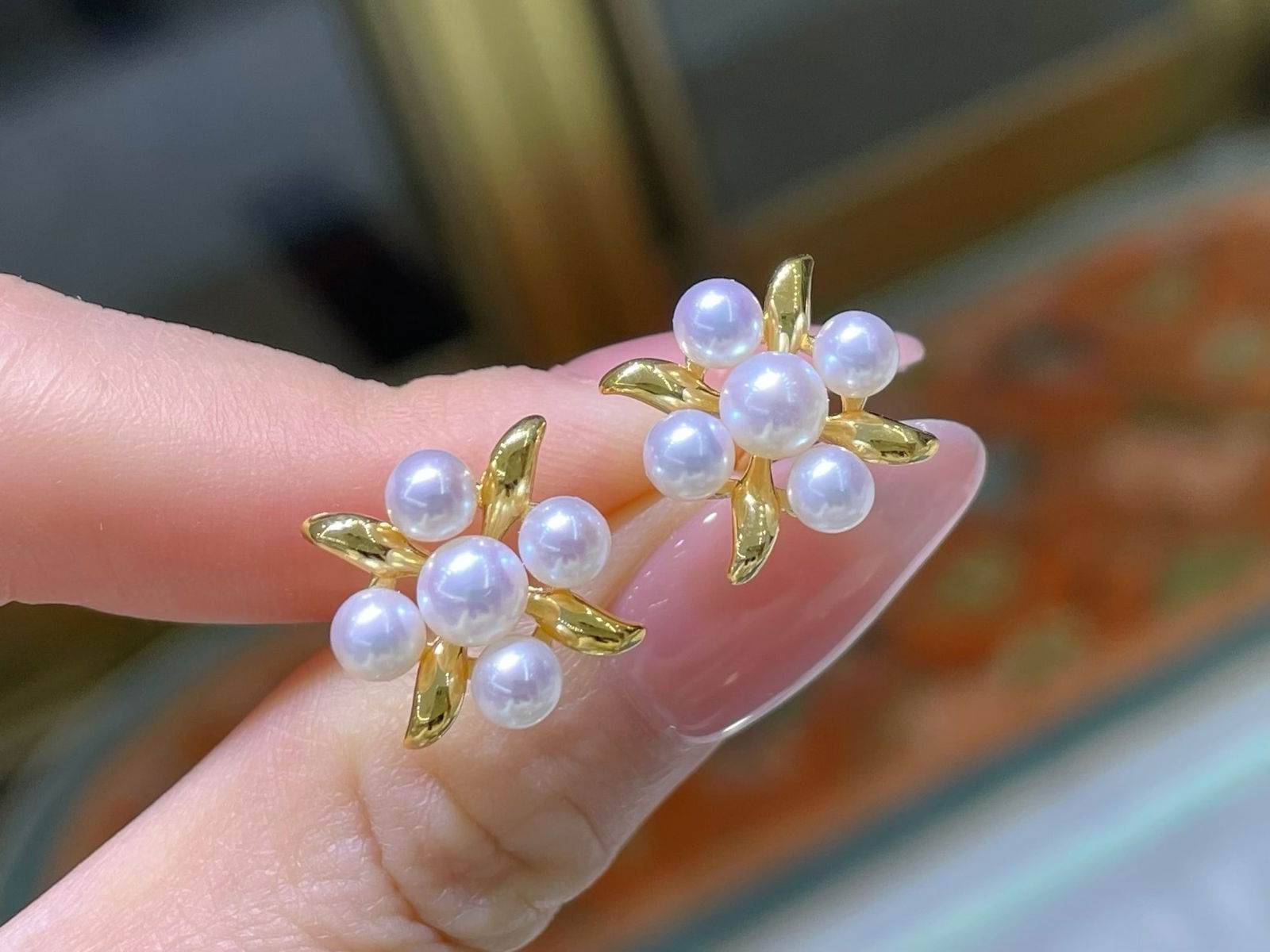 925 silver natural freshwater pearl earrings (1 of 5)