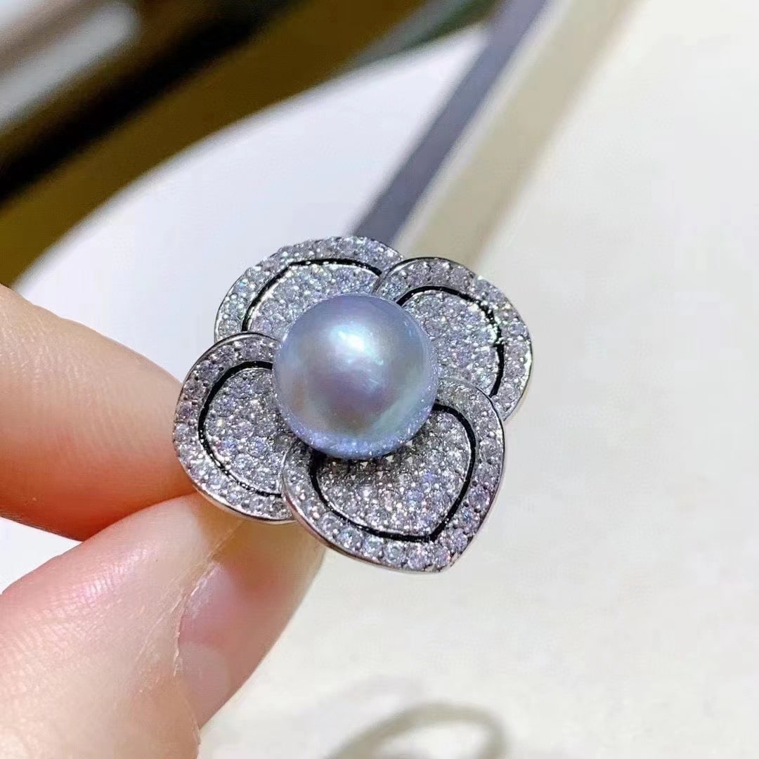 S925 Sterling Silver Pearl Ring (1 of 5)