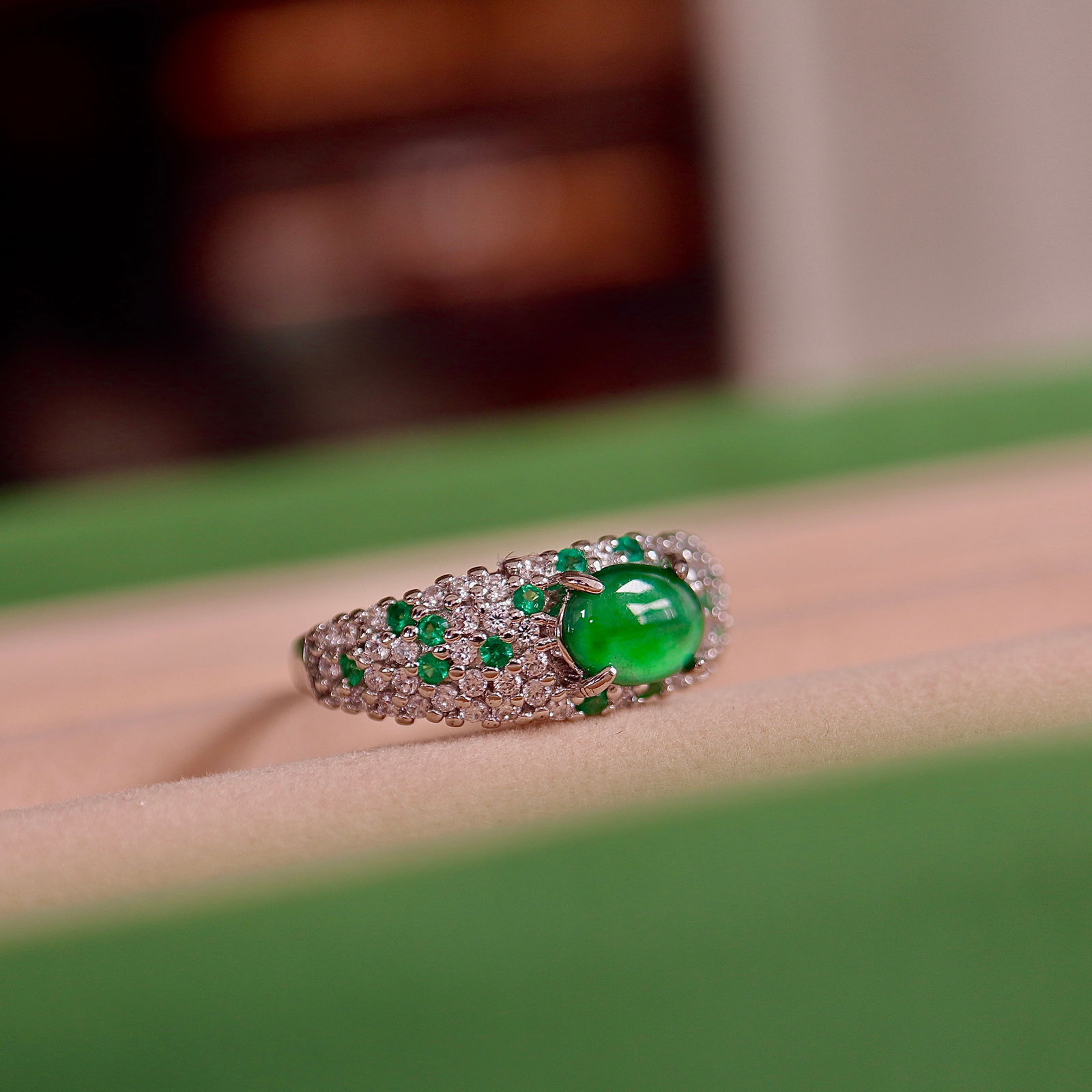 Natural jadeite Ring - 2