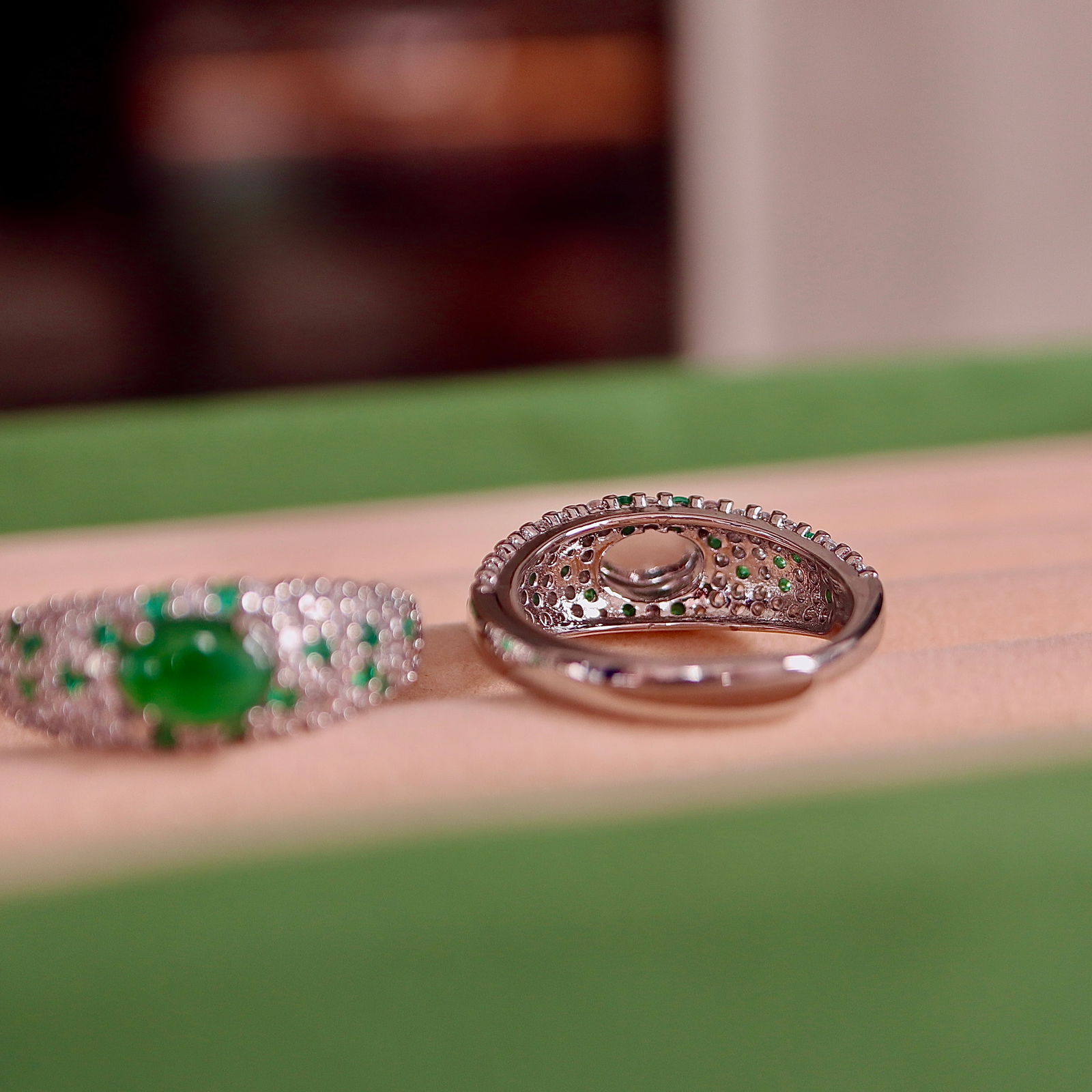 Natural jadeite Ring - 4